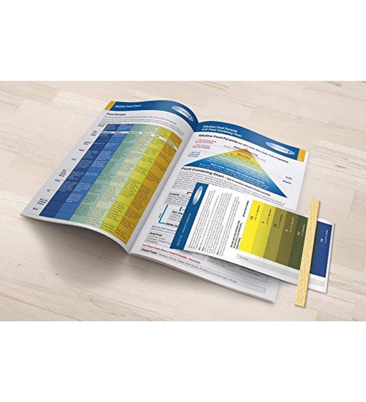 Alkaline Body Balance Informational 12-Page Booklet with Food Chart and Free pH Test Strip