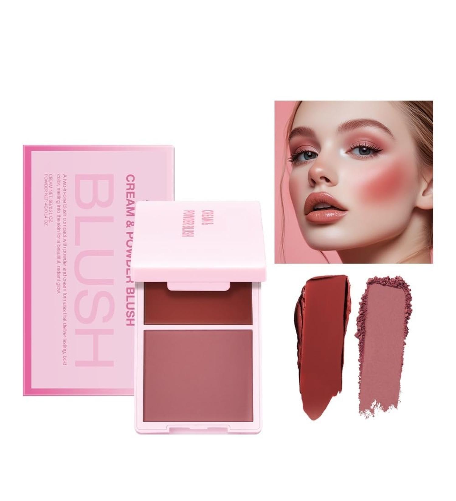  SONGVISON Cream blush palette 2 colors blush color corrector foundation palette natural and long-lasting look - Buy Online on GoSupps.com