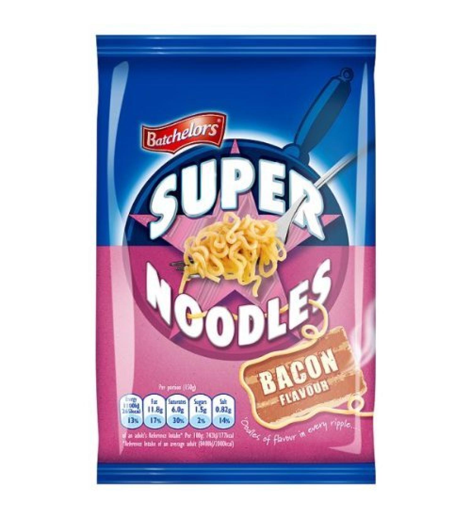 Batchelors Batchelors Super Bacon Flavour Noodles 100g (Pack of 8)