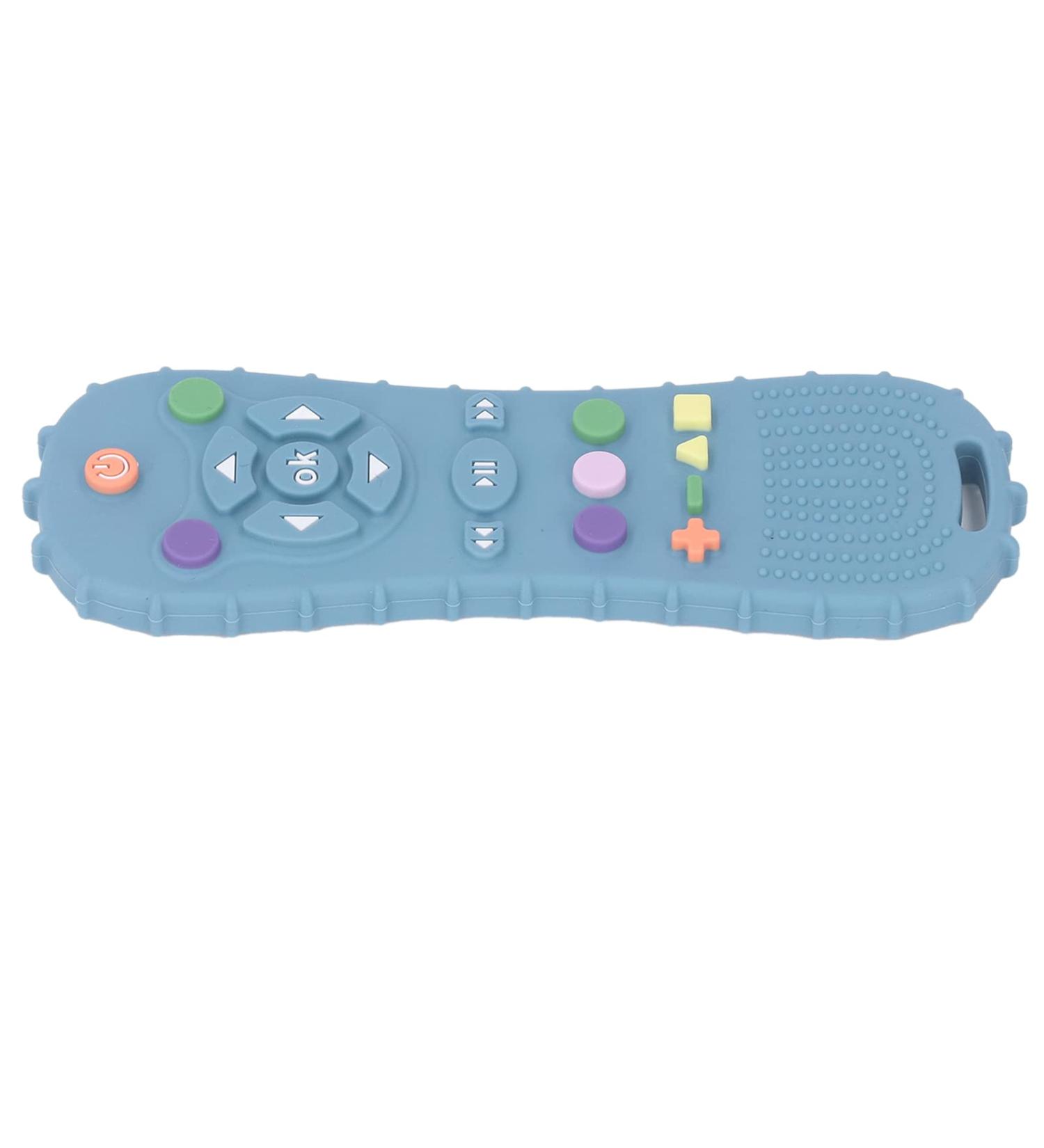 Baby Teething Toy - Flexible Silicone Massager for Soothing Gums, Easy Grip Teether - Blue - Perfect Party Gift for Babies - Buy Online on GoSupps.com