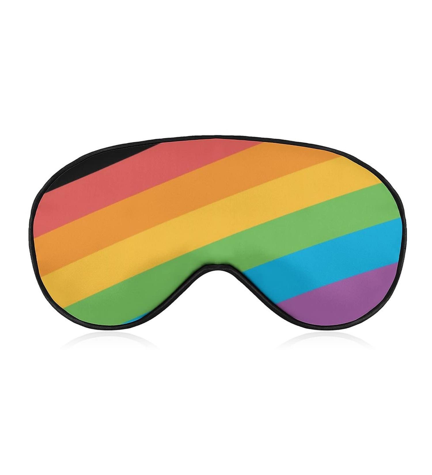 Pride Month LGBTQ Rainbow Sleep Mask | Blackout Eye Cover for Women Men | Adjustable Strap for Yoga Travel Nap - Buy Online on GoSupps.com