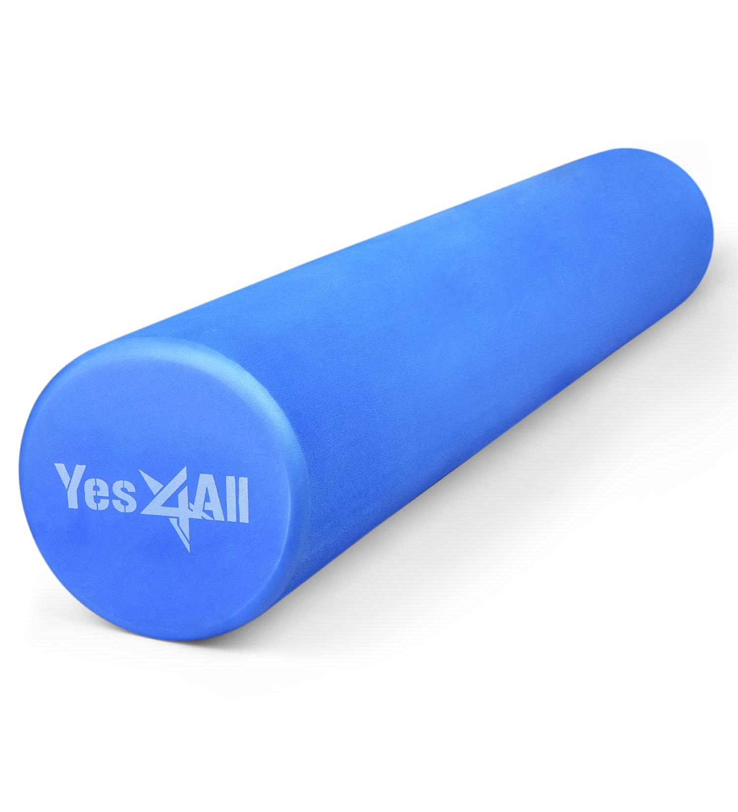 Yes4All Blue 36-inch Medium-Density EVA Foam Roller for Physical Activities & Muscle Massage - Buy Online on GoSupps.com