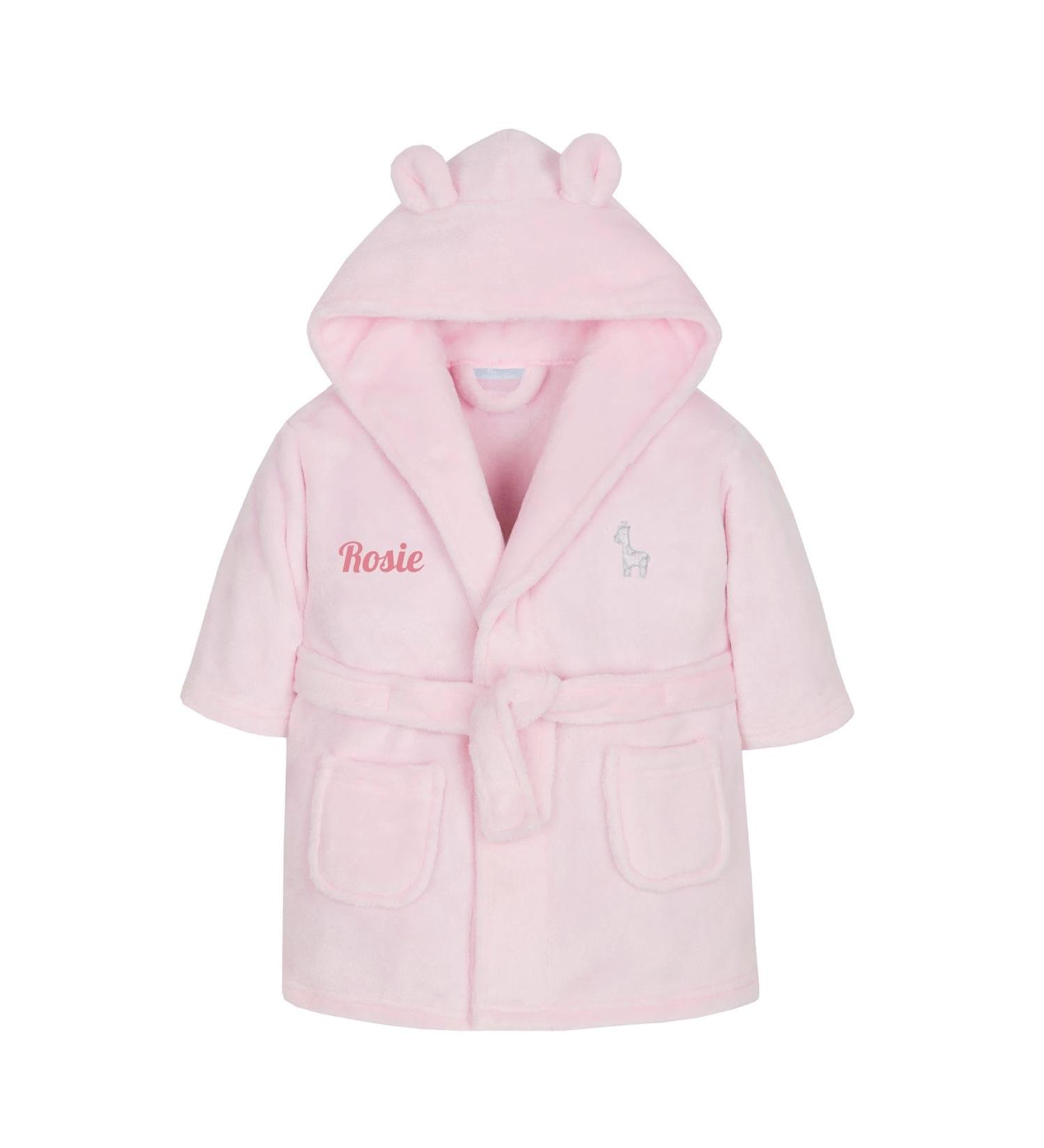 Personalised Kids Matching Dressing Gown Set | Soft Plush Fleece Robe | Embroidered | Pink | 4-5 Years - Buy Online on GoSupps.com