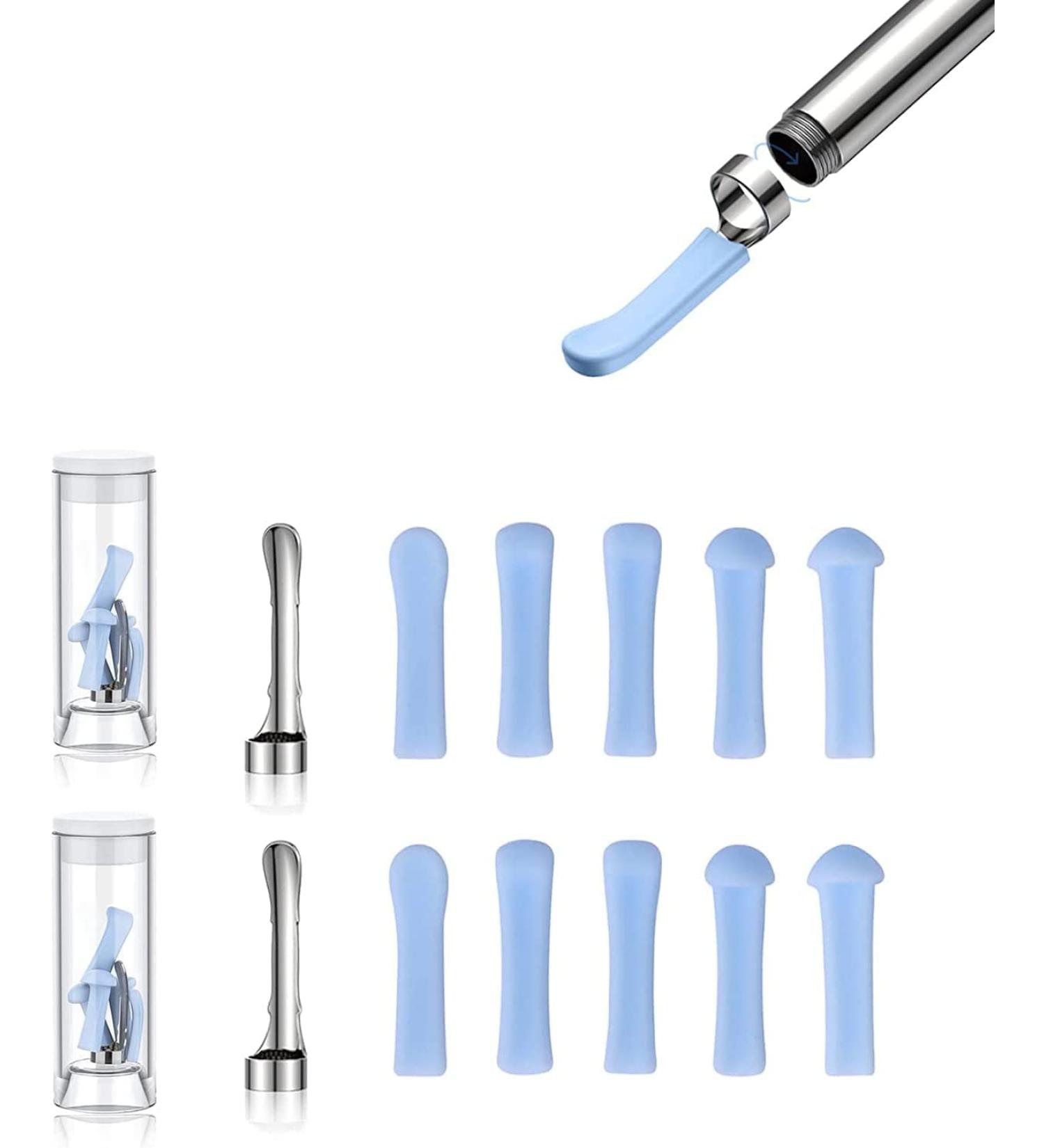 Ear Wax Removal Ear Wax Removal Replacement Tips 5 Pcs Silicone Ear Pick for Ear Camera Original Replacement Accessories Set x2 Pack (Ear Camera not Included)