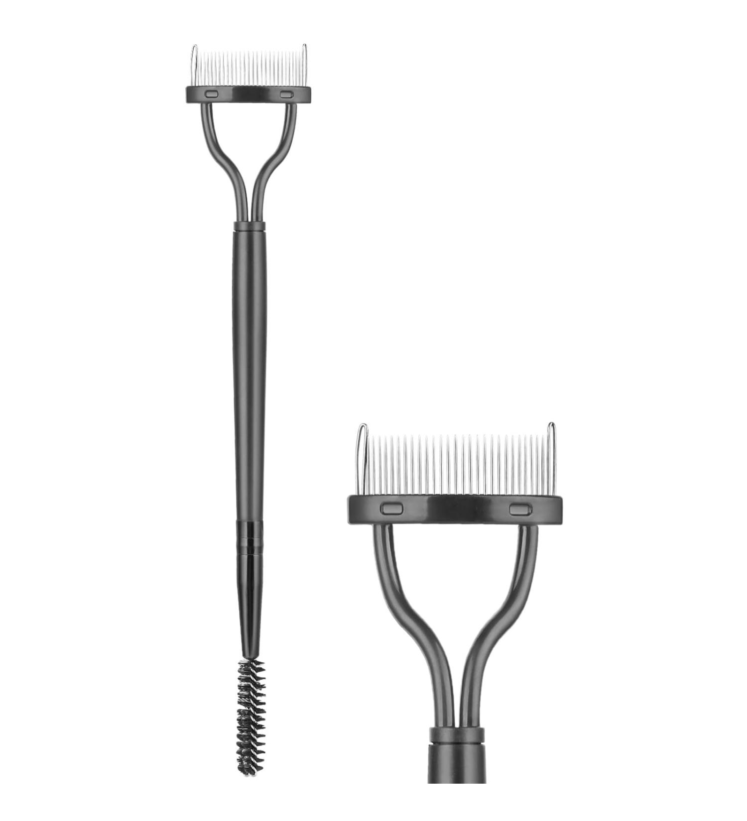 GREVOSEA Eyelash Separator - Double Head Brush & Comb for Perfect Mascara Application | 16cm Eyelash Tools (Black) - Buy Online on GoSupps.com