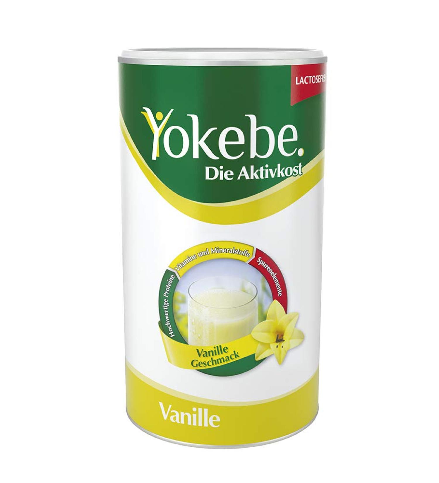 Yokebe Activated Food - Vanilla Weight Loss Drink | Gluten-Free Lactose-Free Vegetarian | Low-Calorie Protein Shake | 500g (10 Portions) - Buy Online on GoSupps.com