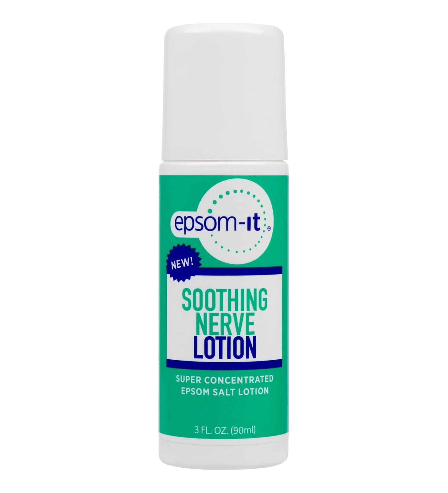Epsom-It Soothing Nerve Lotion - Roll On Epsom Salt Magnesium Lotion Topical Magnesium Cream with Capsaicin & Arnica for Tired Muscles and Sleep 3oz 3 Fl Oz (Pack of 1) - Buy Online on GoSupps.com