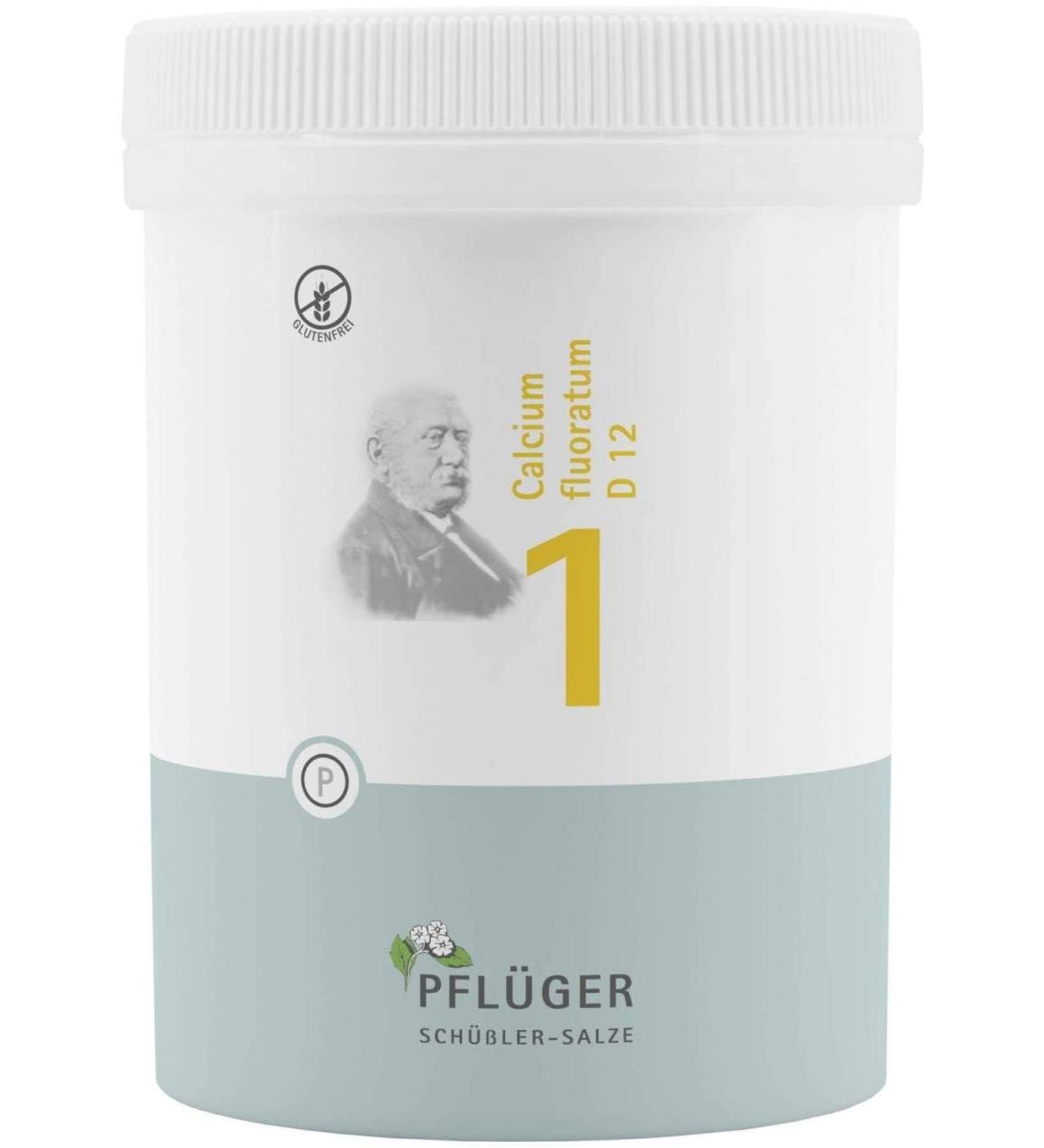 PFL GER Sch ßler Salts No. 1 Calcium fluoratum D12 - 1000 tablets - The salt of the skin and connective tissue - gluten-free