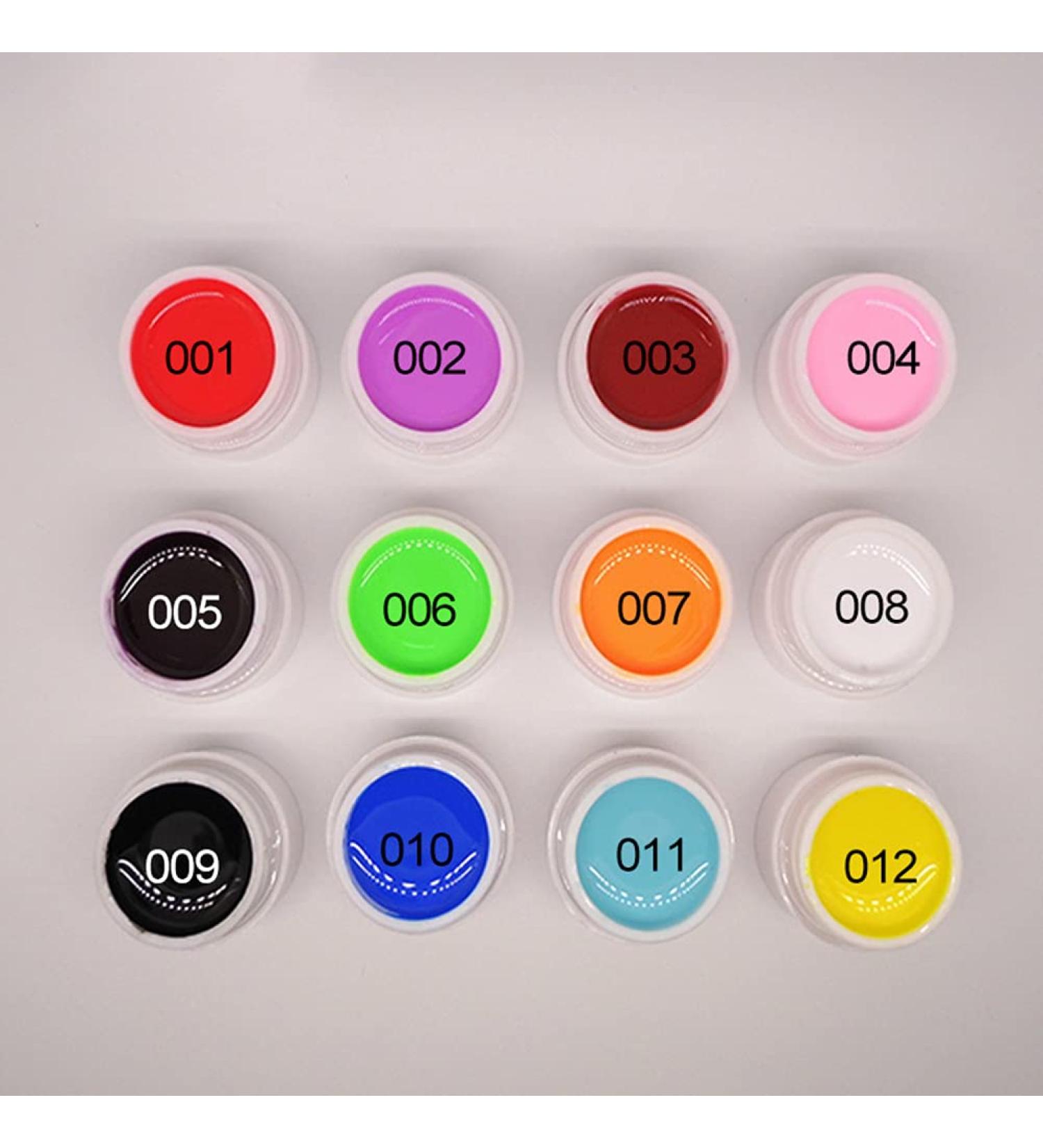 Nails Gel Set 12 Color Nail Painting Gel Nail Art Accessories DIY Professional Nail Paint Color Gel Polish Nail Art (Black) - Buy Online on GoSupps.com