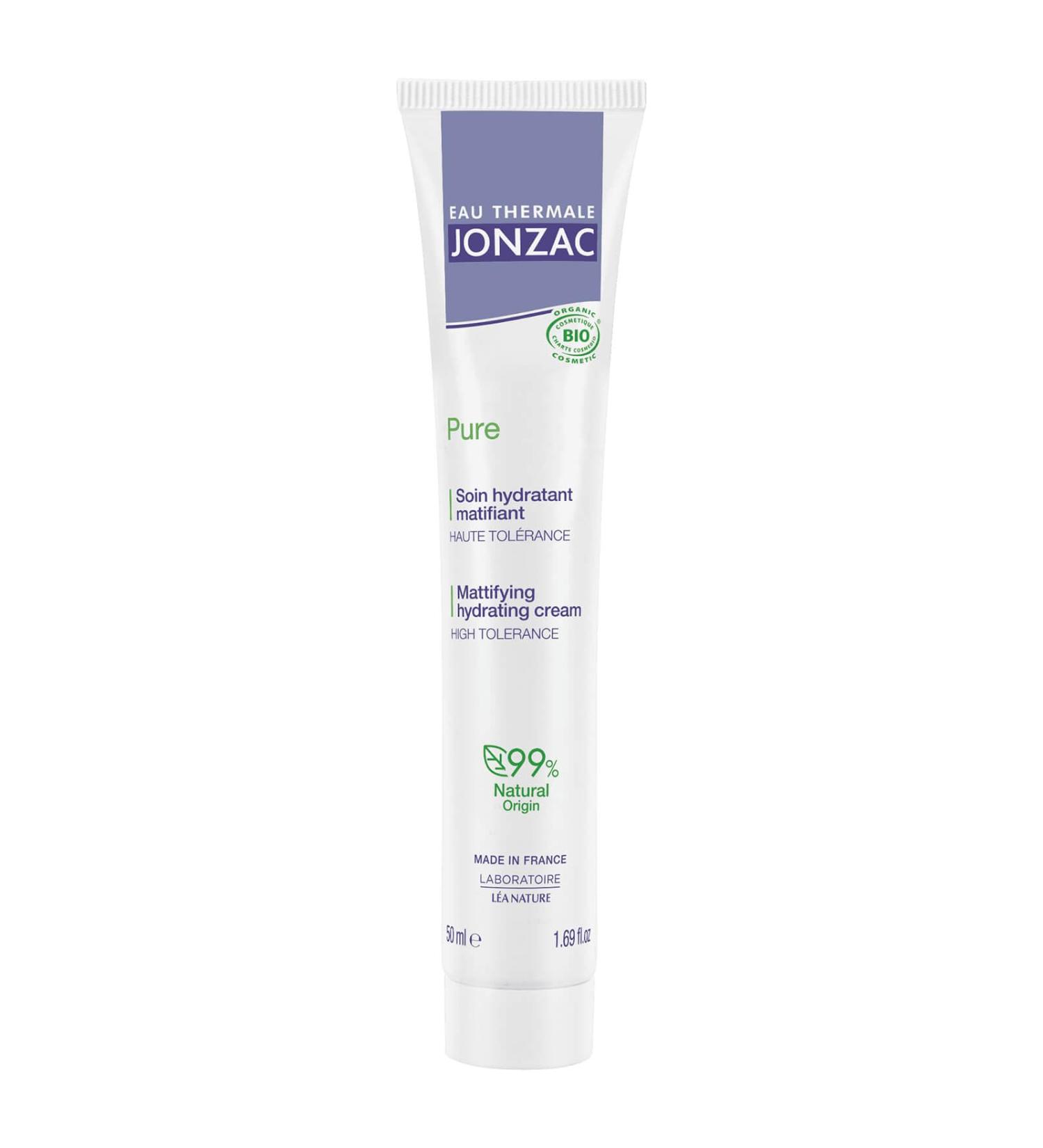 Eau Thermale Jonzac - Mattifying moisturizing treatment - Pure - Combination to oily skin even sensitive - Certified Organic Cosmos Organic - 50 ml tube