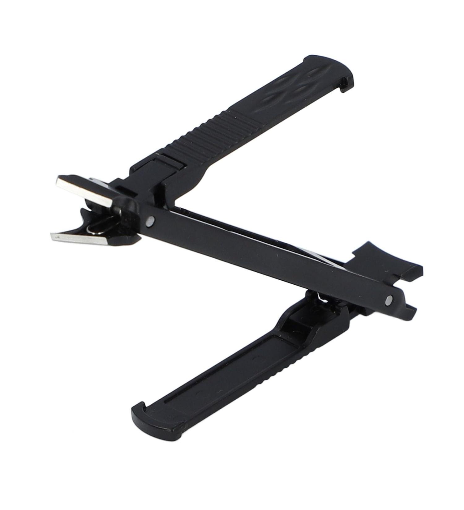 Innovative Stainless Steel Double Ended Nail Clipper Foldable Deformation Slim Design Flat & Beveled Mouth Nail Polishing Pads Stainless Steel Nail Cutter for Men and Women Black - Buy Online on GoSupps.com