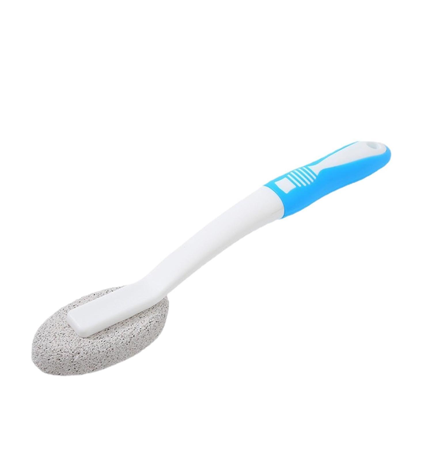 Toilet Cleaning Brush & Pumice Stone Effortless Hard Water Stain Removal for Toilets Grills & Tiles | Long Handle Cleaner for Easy Use - Buy Online on GoSupps.com