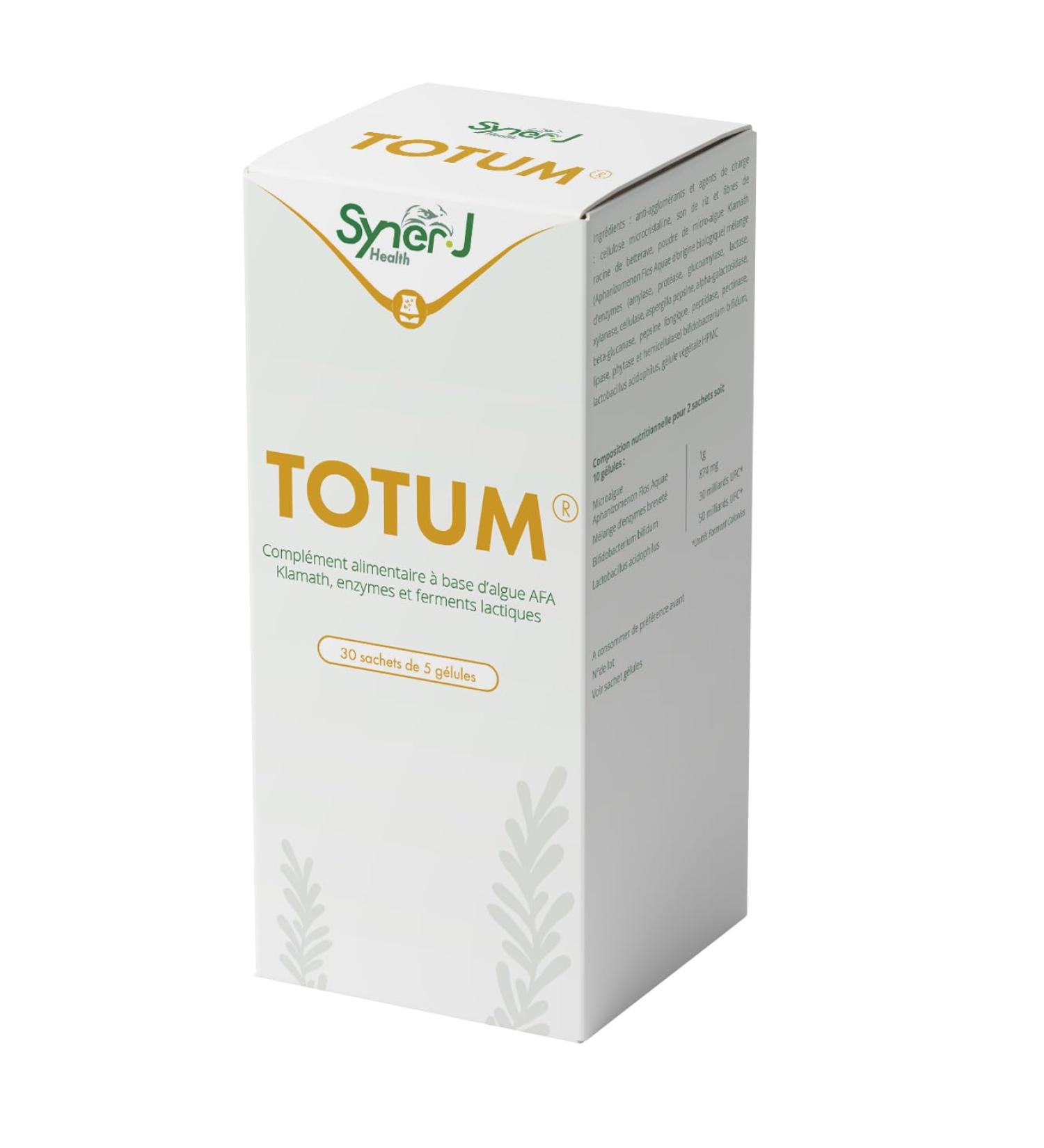 TOTUM | quilibre Digestif & Confort Intestinal | Enzymes Probiotiques AFA Klamath | 30 Sachets de 5 G lules | 1 Mois | SynerJ Health - Buy Online on GoSupps.com