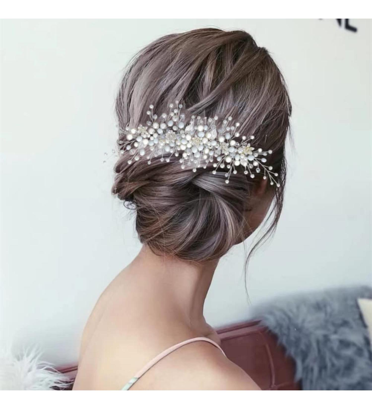 ISLHJDD Retro Bride Wedding Hair Comb Slides Crystal Hair Accessories Bridal Elegant Hair Clip Wedding Hair Vine Headpiece Wedding Accessories - Buy Online on GoSupps.com