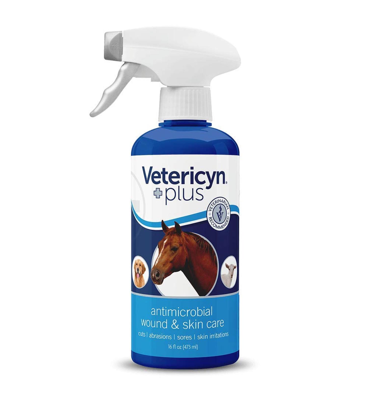 Vetericyn Plus Equine Wound and Skin Care Spray 16 oz - Ideal for Cuts, Saddle Sores, and Rope Burns - Buy Online on GoSupps.com