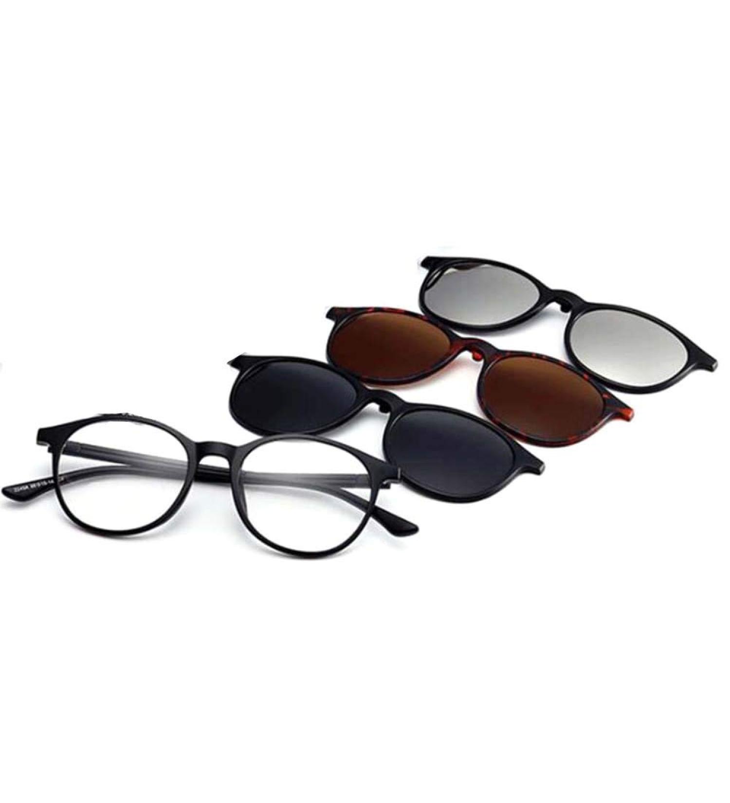 Gemseven Reading Glasses + 3-Pack Magnetic Clips Polarized Sunglasses for Men & Women - Multicolored +1.5 Presbyopic Optical Glasses - Buy Online on GoSupps.com