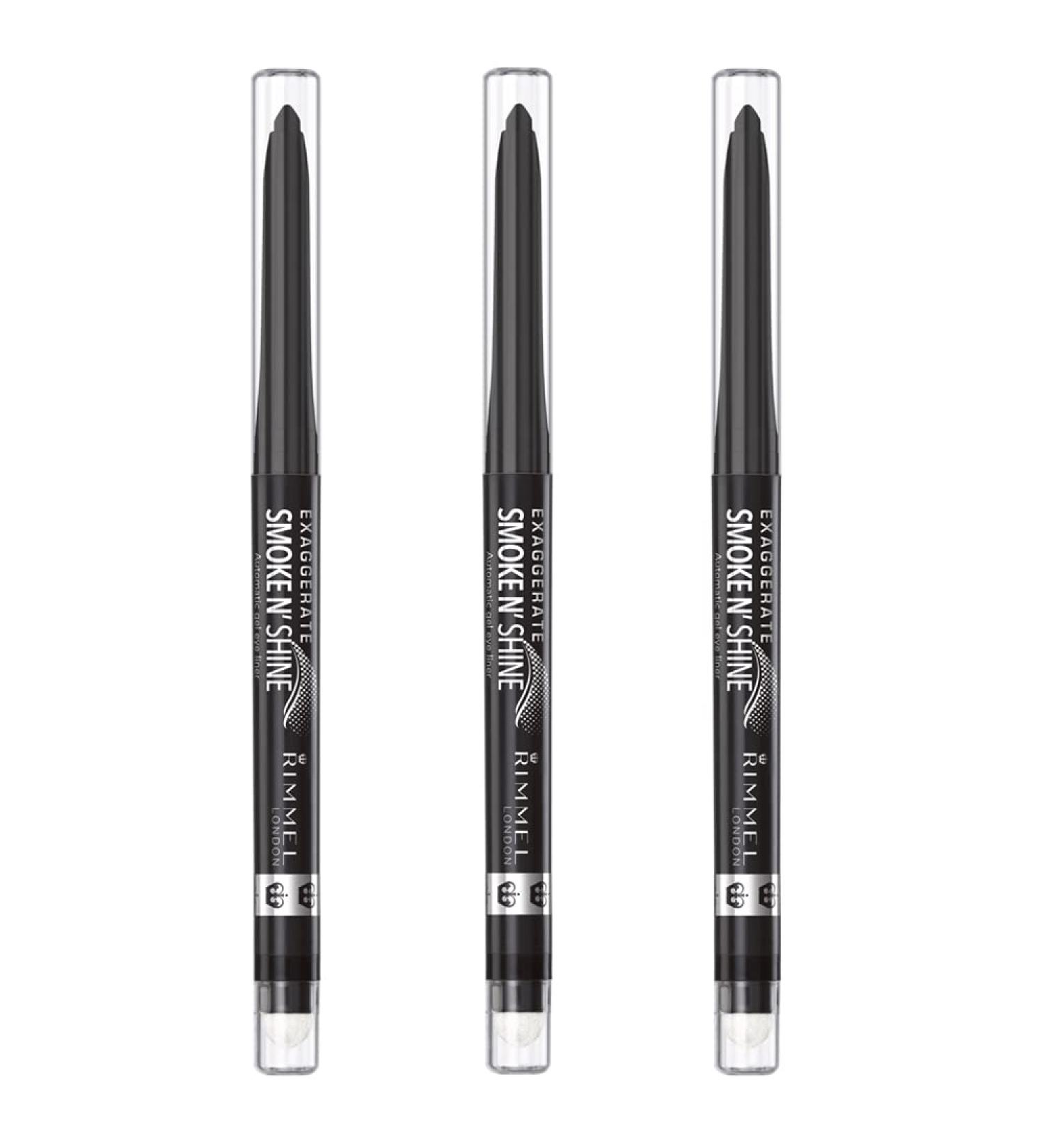 Rimmel Rimmel Exaggerate Shine On Smokeys Gel Eyeliner Pencil Black 001 28G x 3