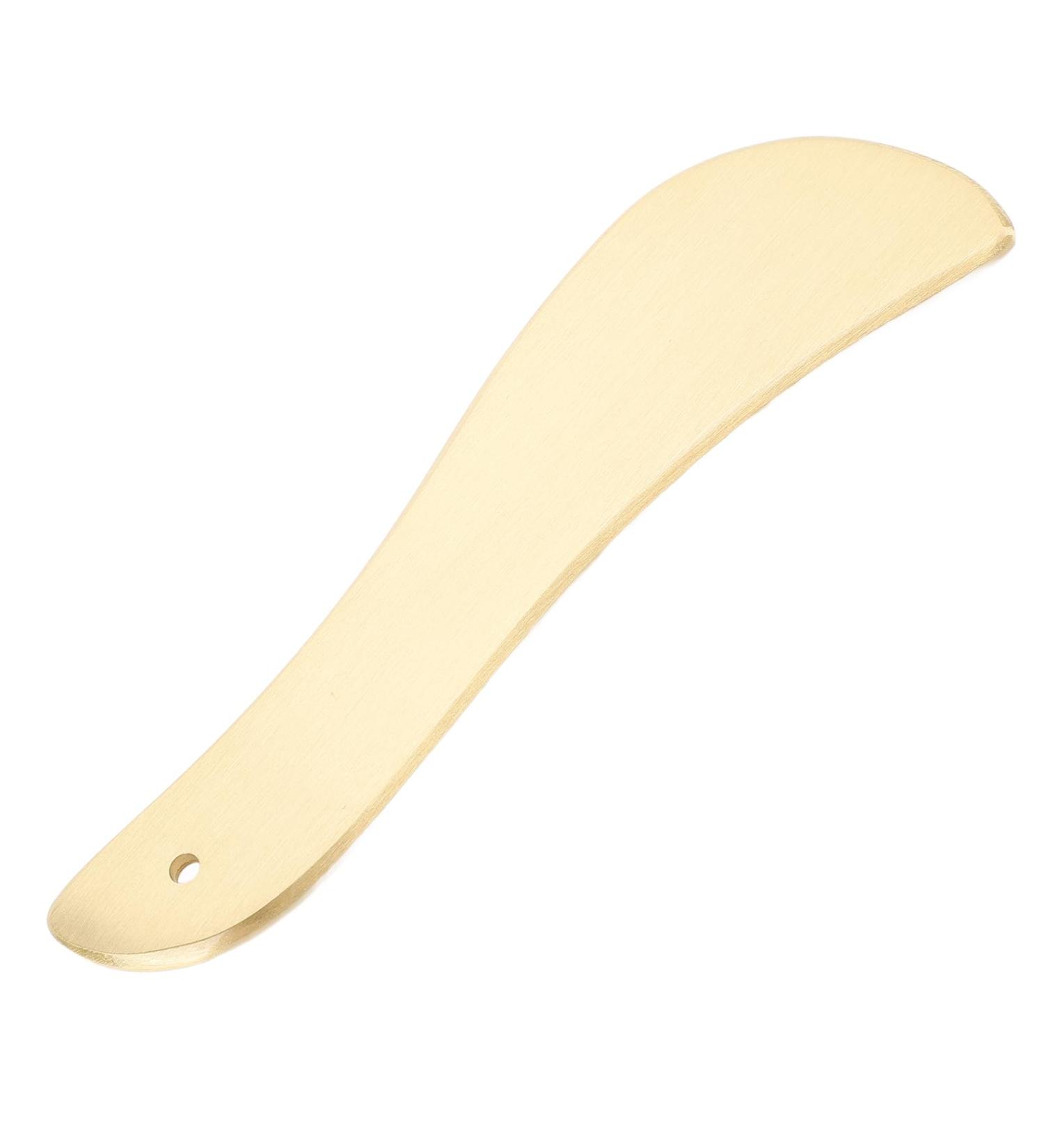 Saluaqui Brass Gua Sha Facial Tool | Skin Lift Massage & Beauty Tool for Face & Shoulders - Buy Online on GoSupps.com