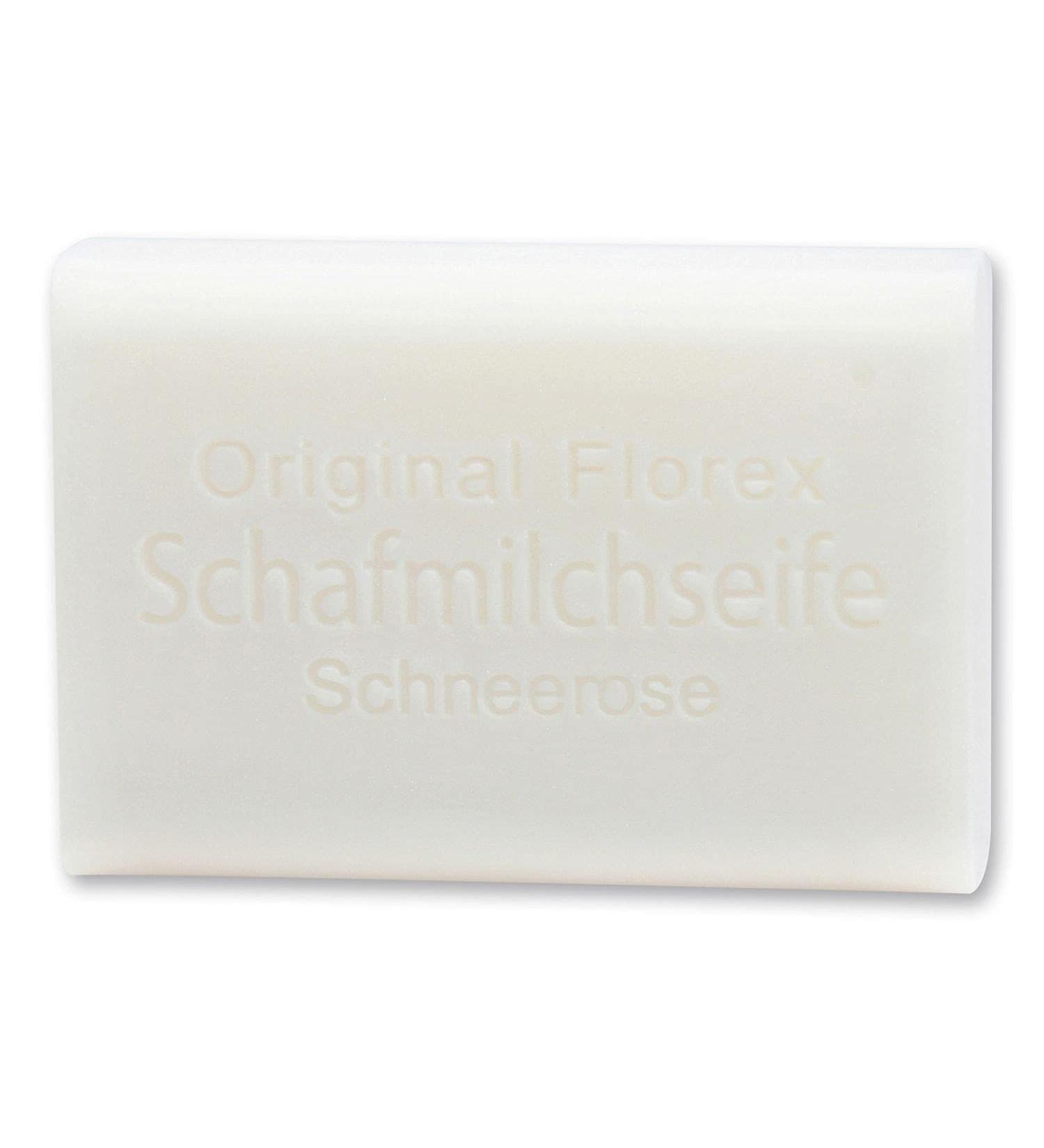Florex GmbH Florex Sheep's Milk Soap Snow Rose pleasant and fragrant with high moisture content 100g