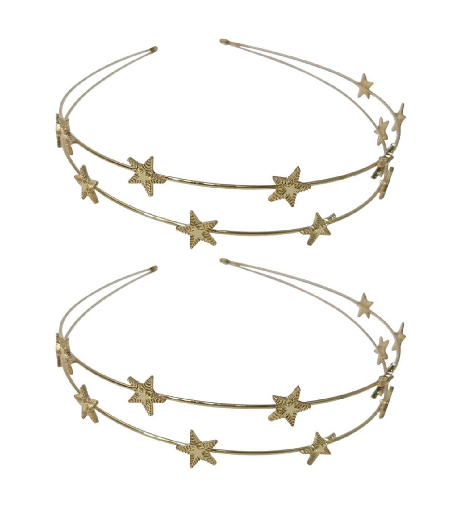 Fomiyes 2-Piece Star Hair Ties & Double-Row Headband | Christmas Hair Jewelry & Gifts for Women Girls & Children | Perfect for Weddings & Parties - Buy Online on GoSupps.com