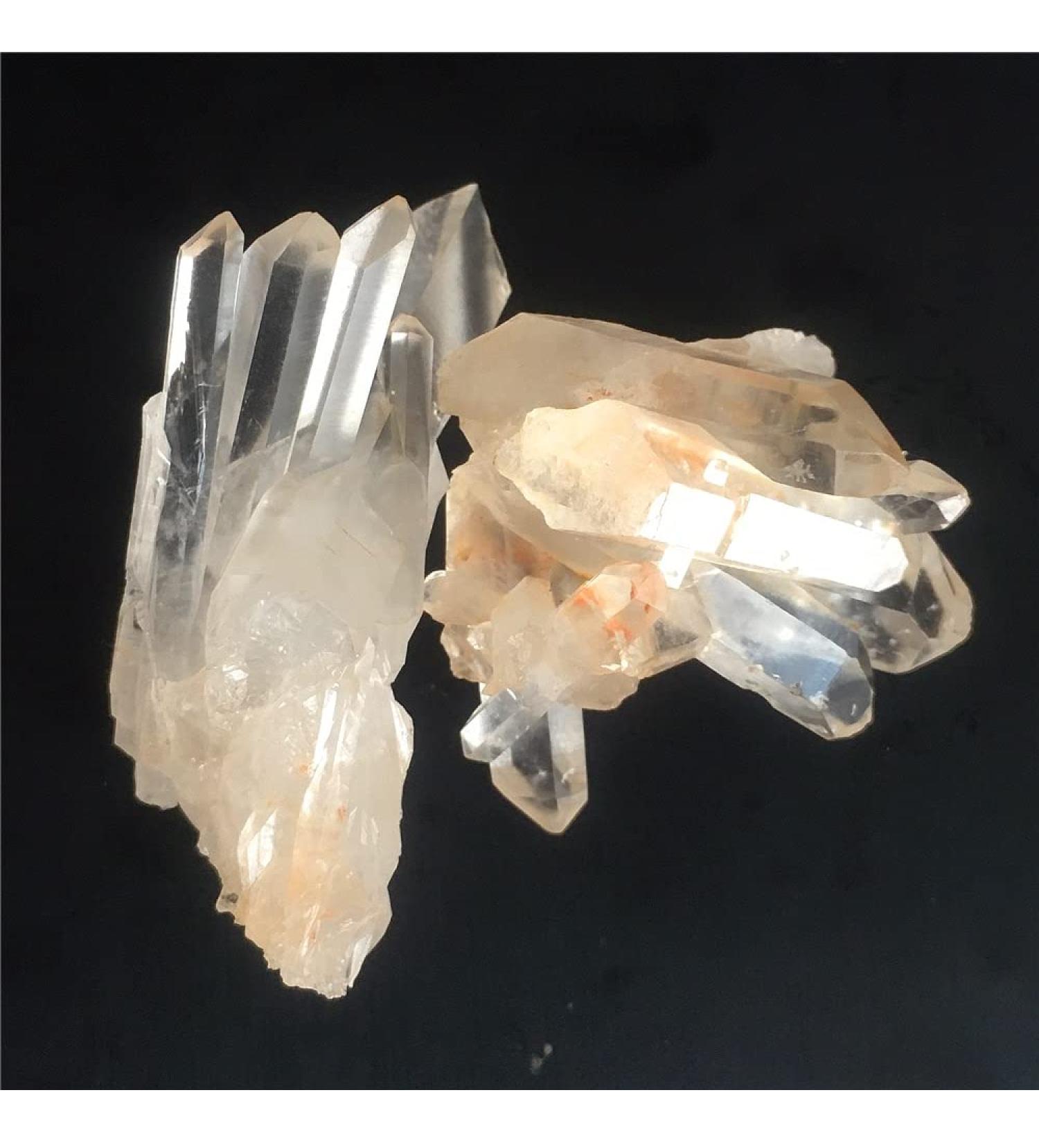 Natural Crystal Rough 2PCS Natural Stone and Crystal Specimen Druzy Cluster Minerals Point Curative Fengshui Gift Wicca Ornments for Home Decorative - Buy Online on GoSupps.com