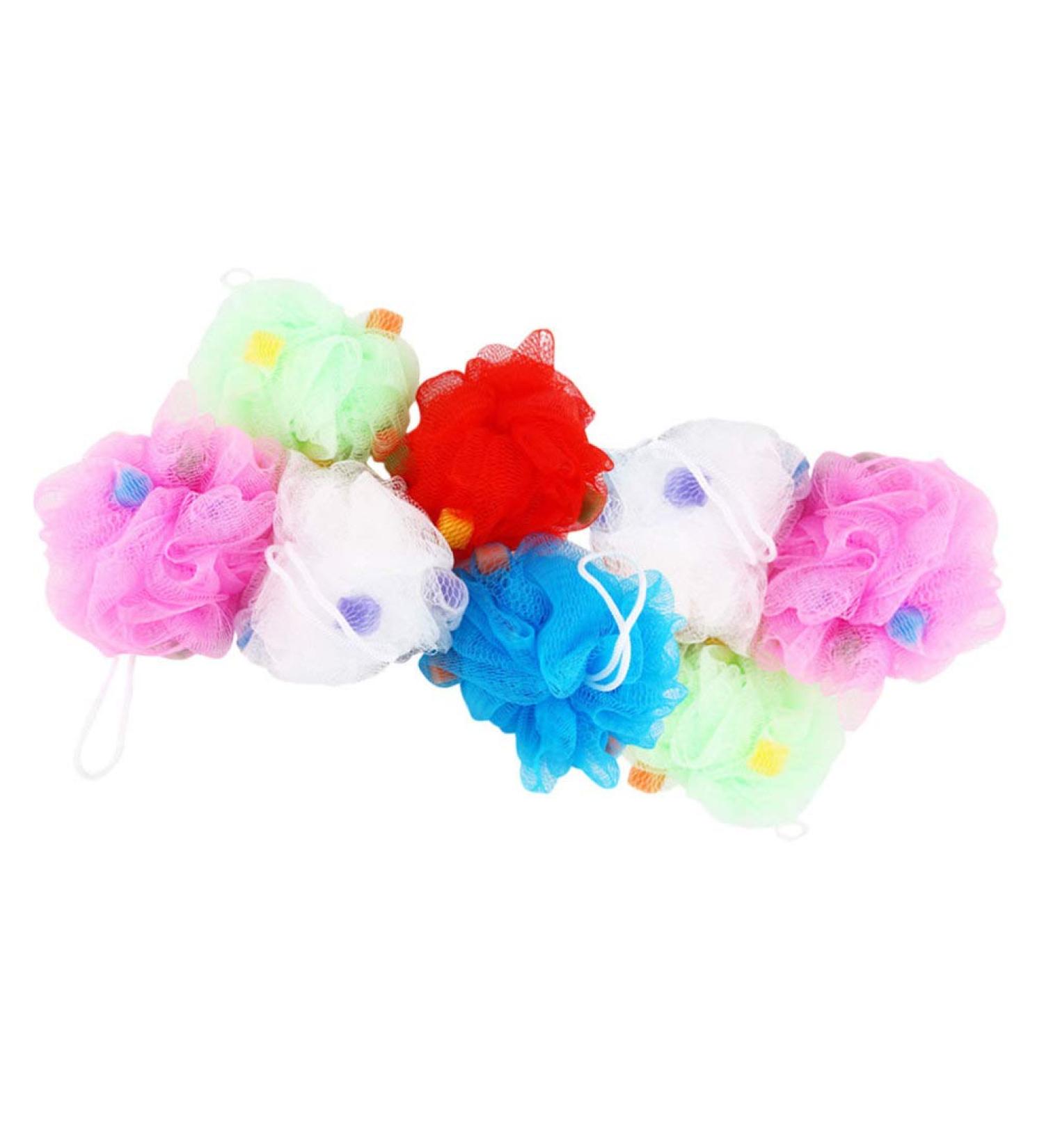 8pcs Kids Bath Sponge Balls - Soft Mesh Shower Loofah & Back Scrubber - Perfect for Bubble Baths | International Shipping - Buy Online on GoSupps.com