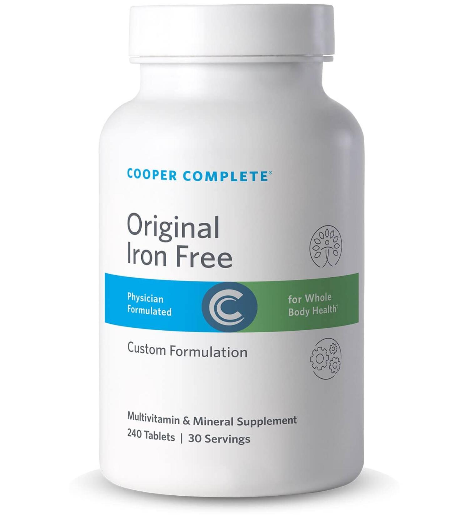 COOPER COMPLETE - Original Multivitamin Iron Free - Daily Multivitamin and Mineral Supplement - 30 Day Supply. Pack of 1 1 Count (Pack of 1) - Buy Online on GoSupps.com