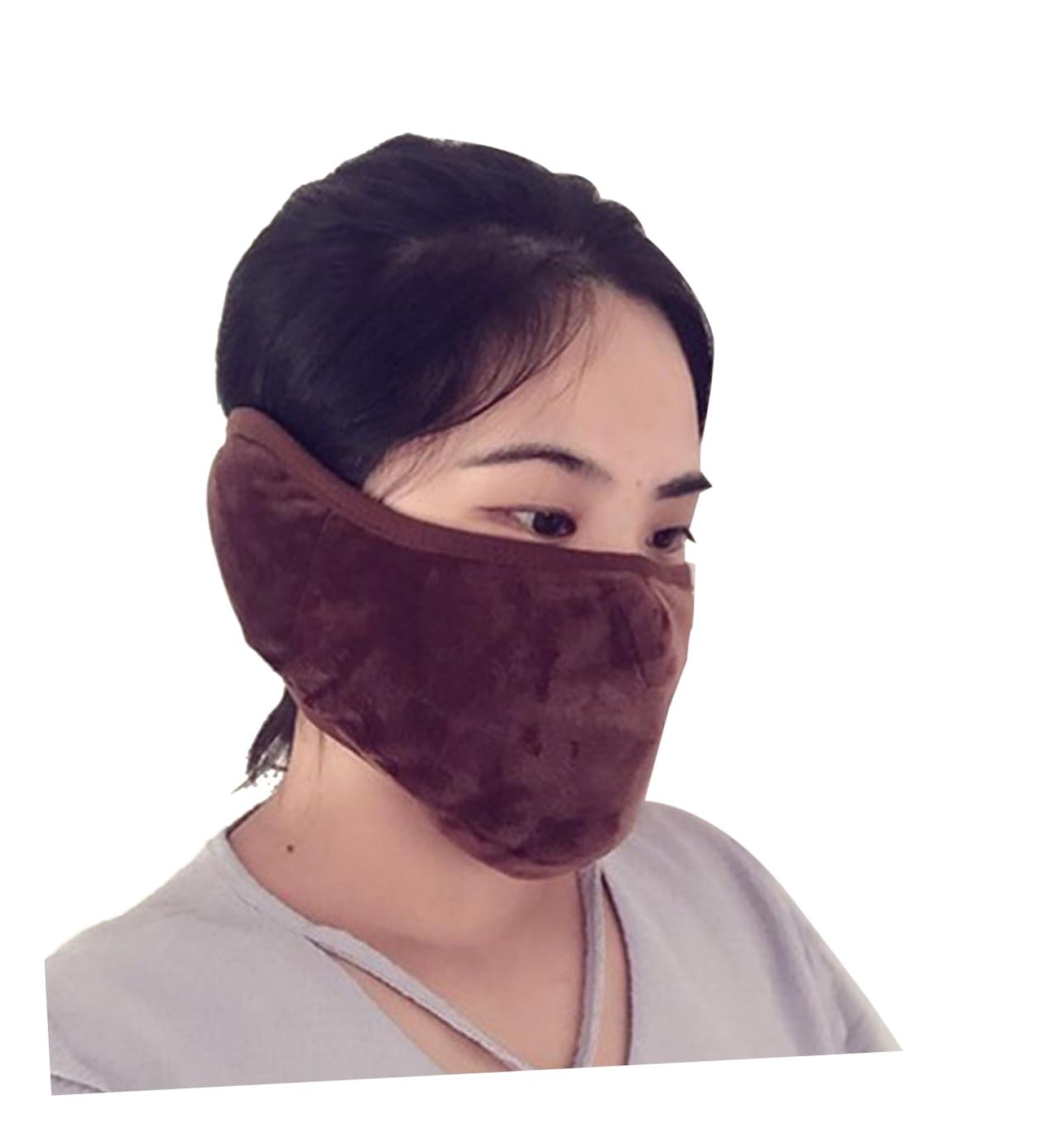 JECOMPRIS 2-in-1 Dust Mask & Earmuffs Scarf for Men & Women - 1 Pack Coffee - International Shipping Available - Buy Online on GoSupps.com