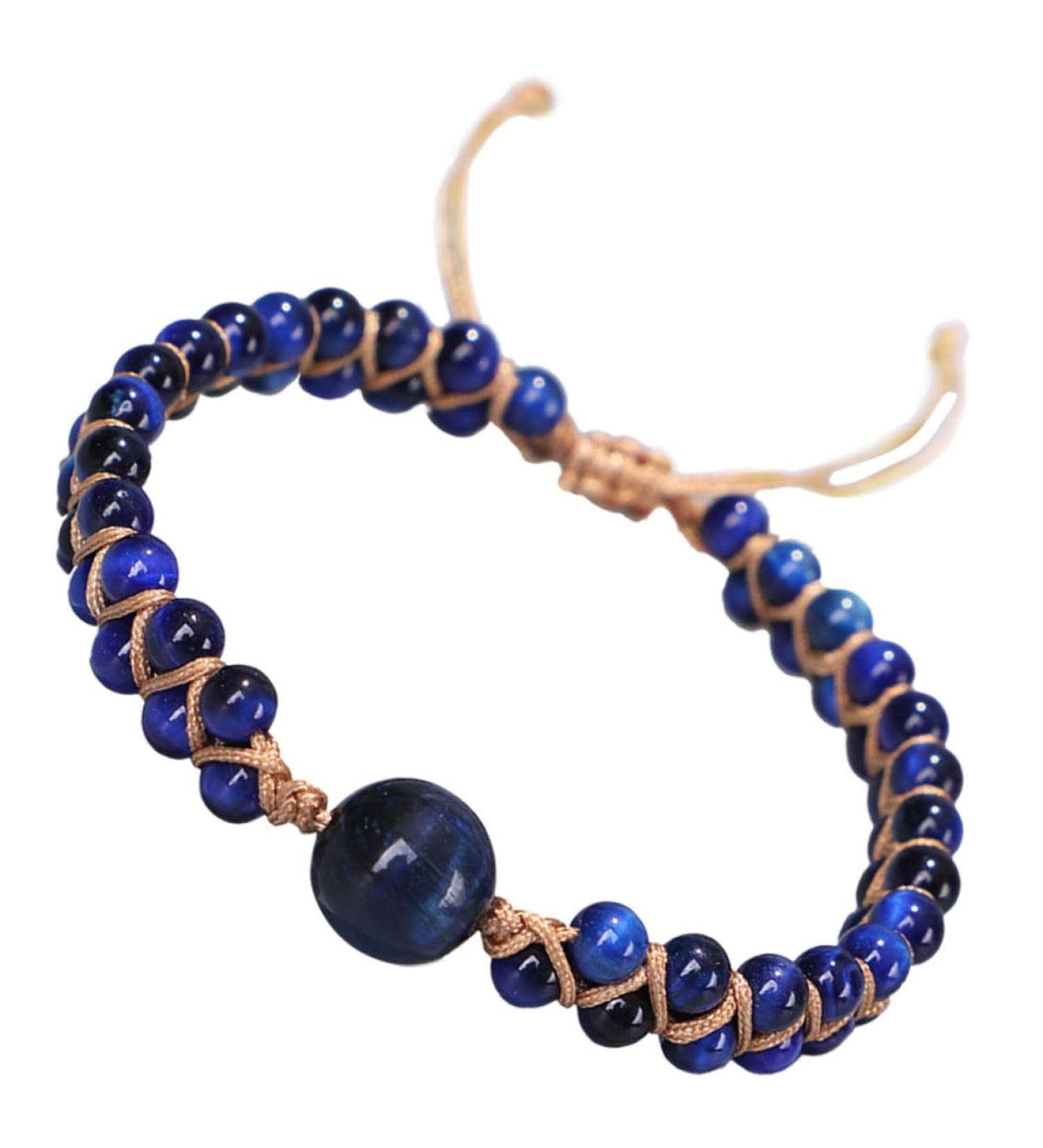 DOITOOL Anti Motion Sickness Bracelet | Blue Crystal Dainty Bracelet for Car Sickness | Portable Beaded Female Accessory - Buy Online on GoSupps.com