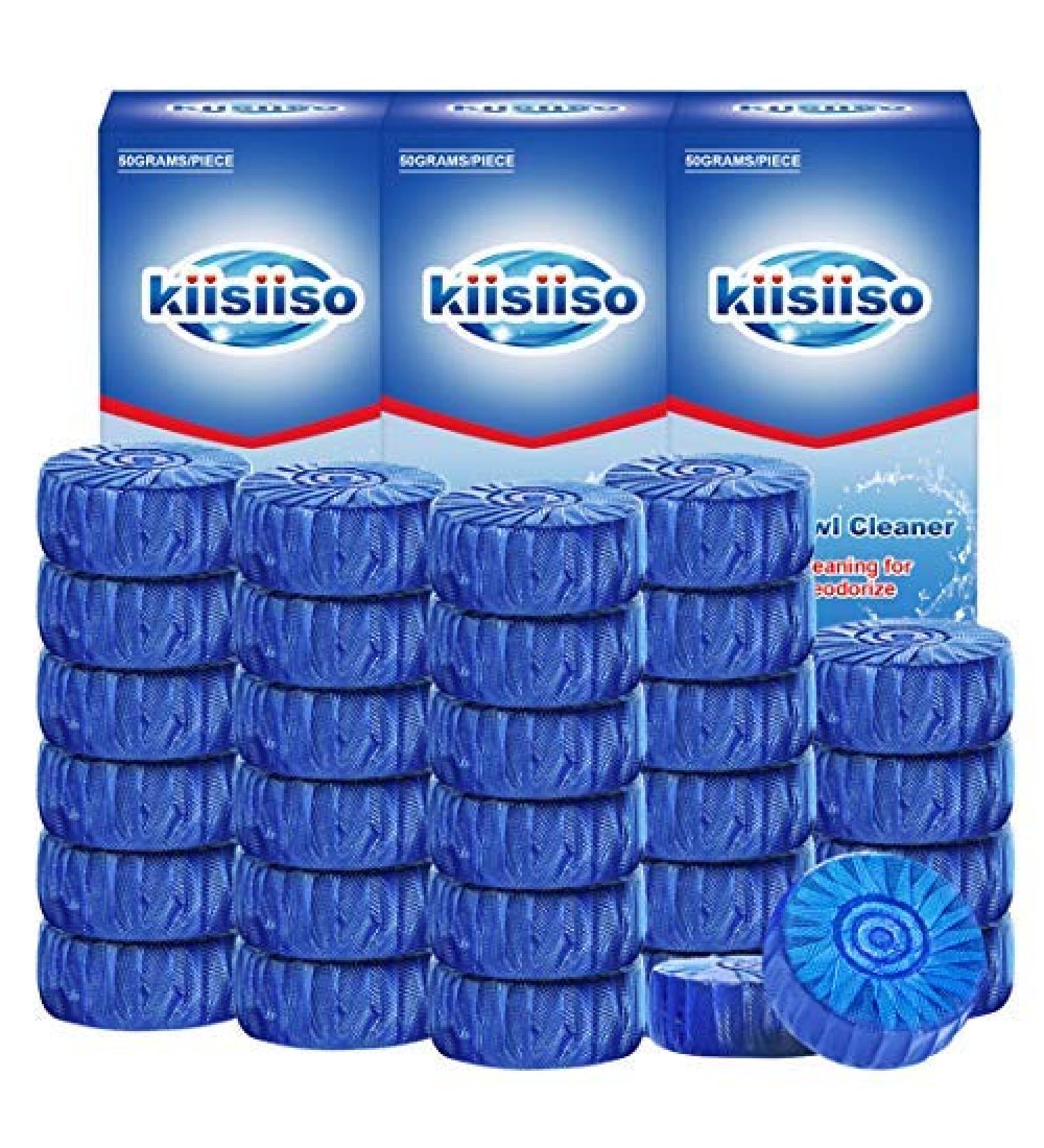 30-Pack Automatic Toilet Bowl Cleaner Tablets | Long-lasting Fresh Pine Scent | Strong Detergent | Bathroom Tank Cleaner - Buy Online on GoSupps.com