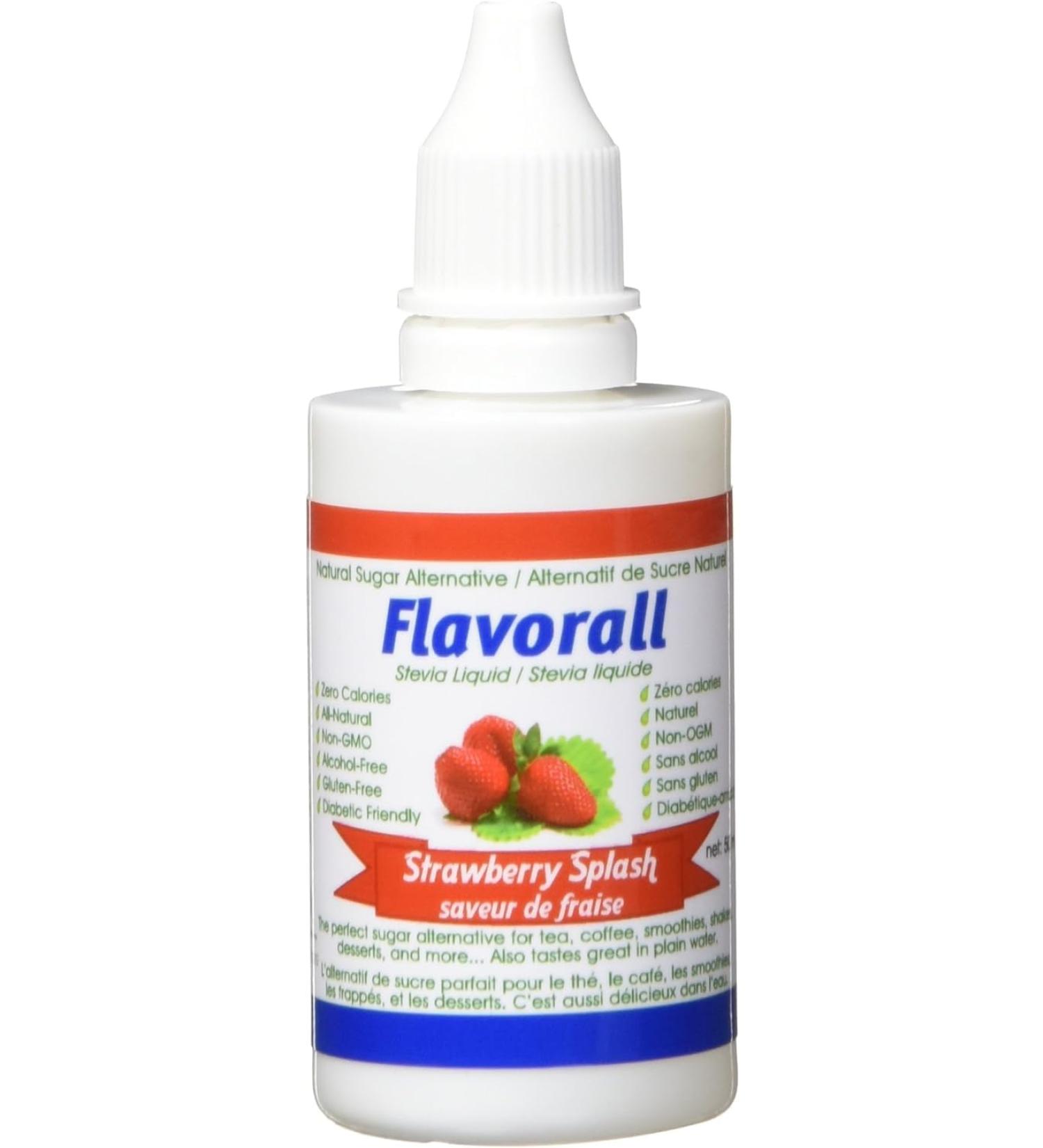 Flavorall Liquid Flavoured Stevia - Strawberry Splash 50ml - Buy Online on GoSupps.com