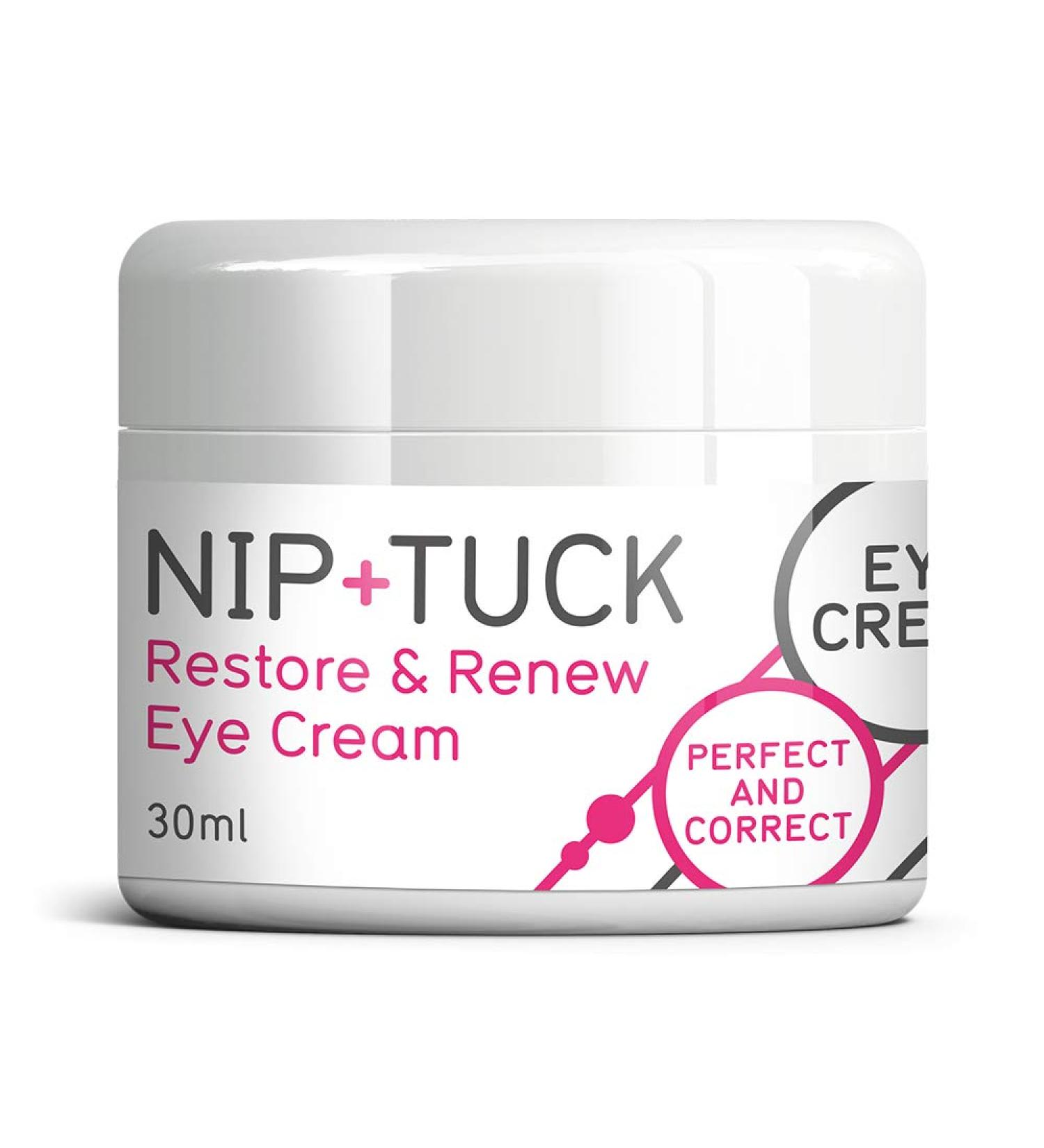 NIP TUCK & RESTORE & RENEW anti-aging eye cream SMALL NO BAGS DARK CIRCLES NO MORE WRINKLES - Buy Online on GoSupps.com