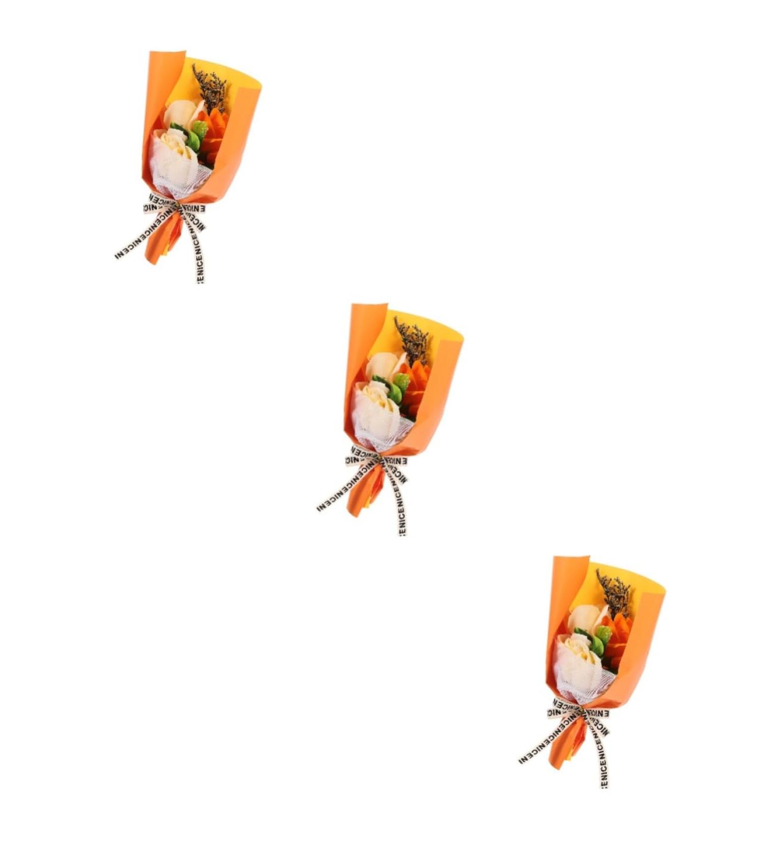 Beaupretty 3 Sets Rose Bouquet Box Wedding Decorations Soap Ornament Decor Dry Flowers for Decoration Bride Bouquet Decorative Rose Birthday Bouquet Bouquets Roses - Buy Online on GoSupps.com