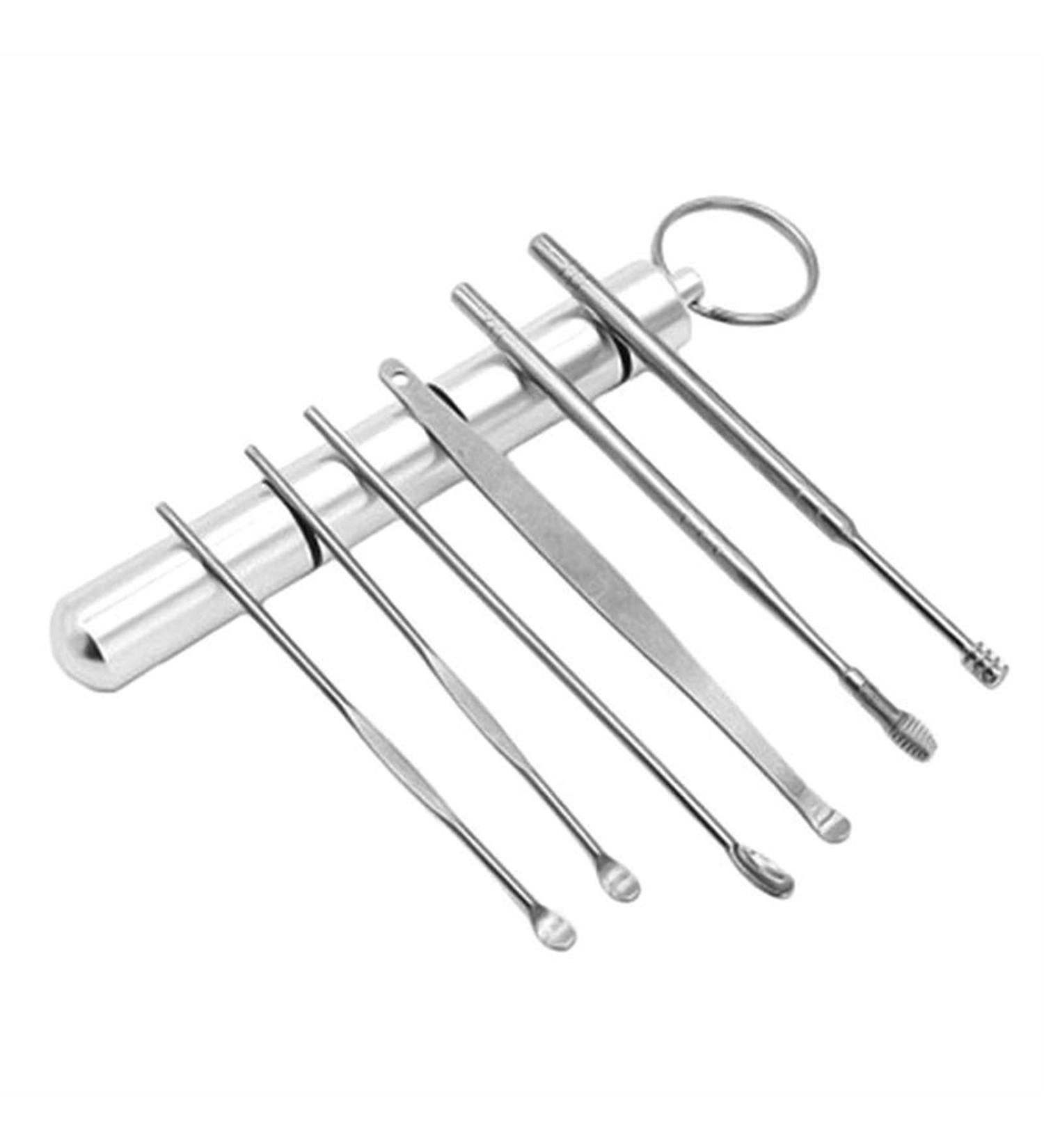 2Sets Steel Ear Pick Spoon Ear Wax Removal Cleaner Portable Ear Pick Ear Care Cleaning Tool - Buy Online on GoSupps.com