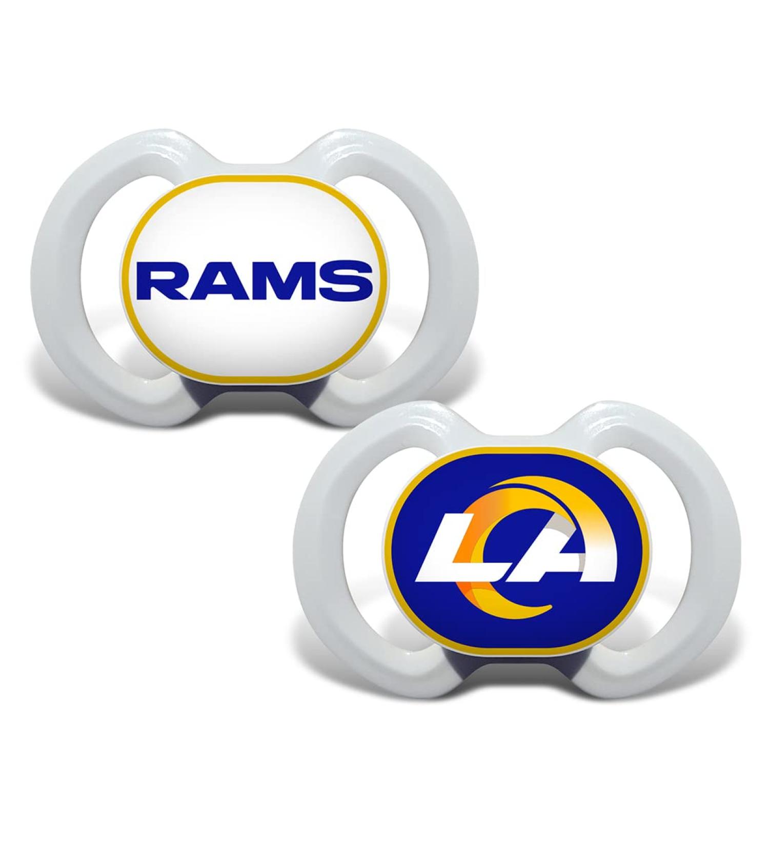 NFL Los Angeles Rams BabyFanatic Pacifier 2-Pack - Officially Licensed League Gear - Buy Online on GoSupps.com