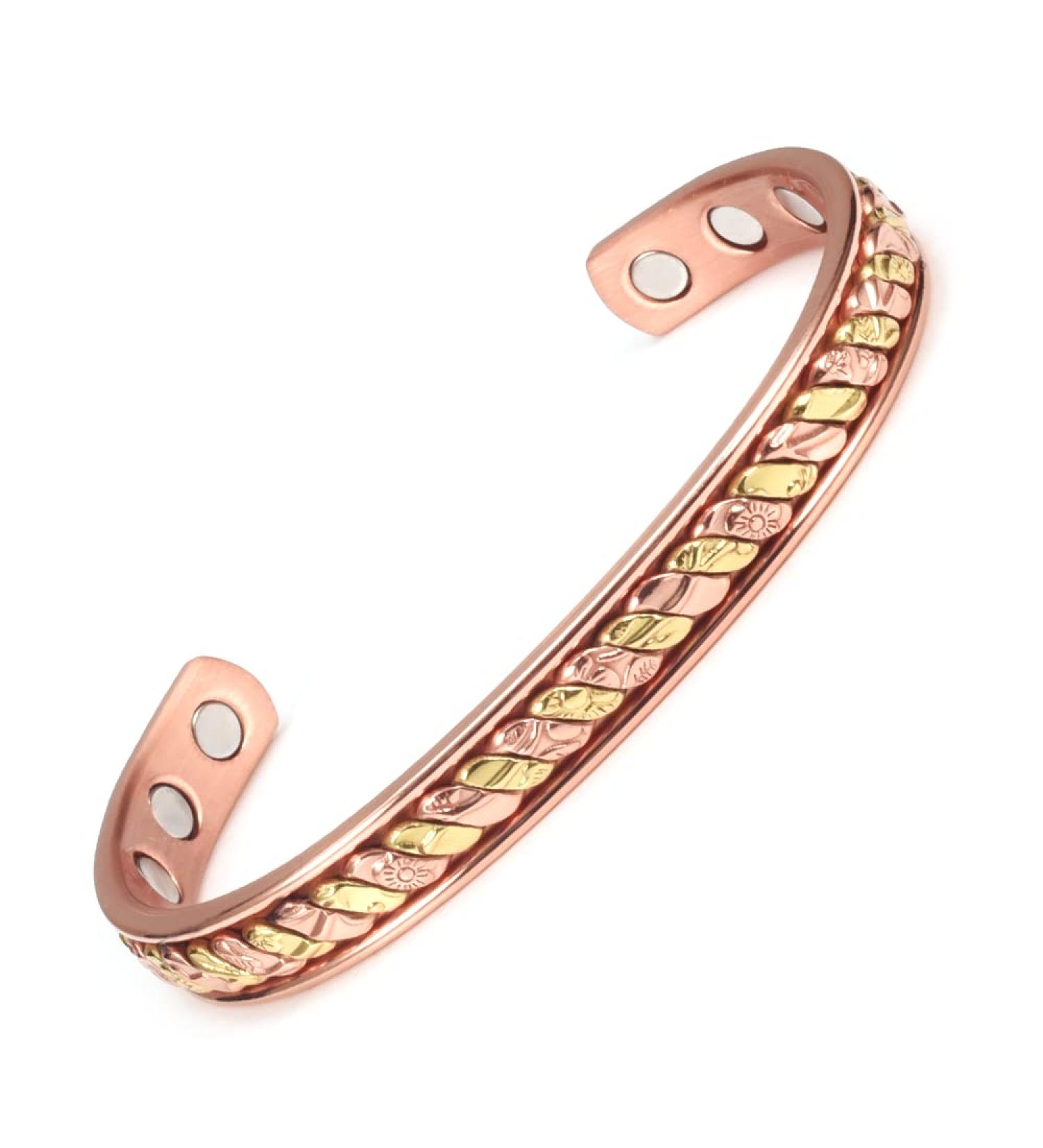 Enermagix Magnetic Copper Bracelets for Men & Women | 99.9% Solid Copper Cuffs with 3515 Gauss Magnets - Shop Internationally - Buy Online on GoSupps.com