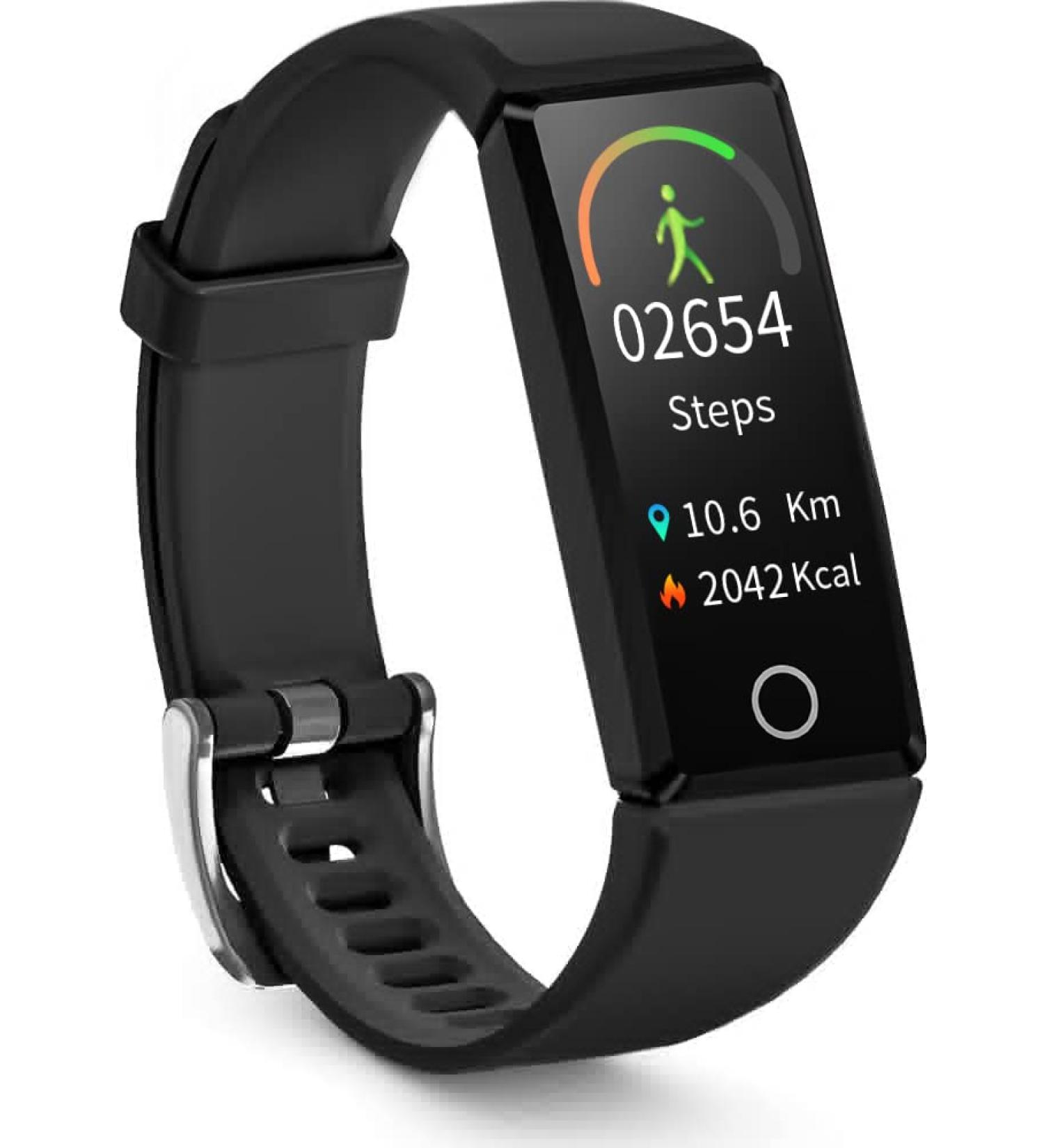 MorePro Fitness Tracker: Heart Rate Blood Pressure Monitor Smart Watch with Step Calorie Counter | Pedometer & IP68 Waterproof Activity Tracker for Men Women | Sleep Tracking & Running Watch - Black - Buy Online on GoSupps.com