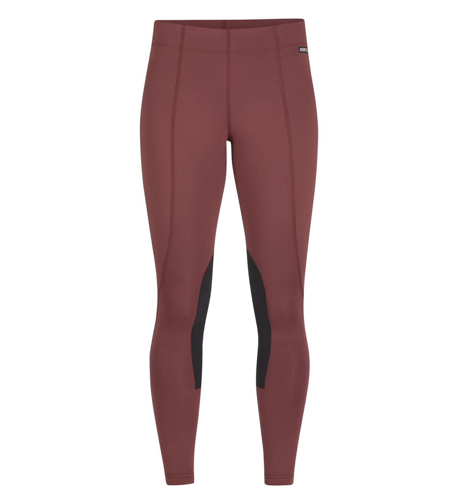 Kerrits Flow Rise Knee Patch Performance Tight - Small Mahogany - Buy Online on GoSupps.com