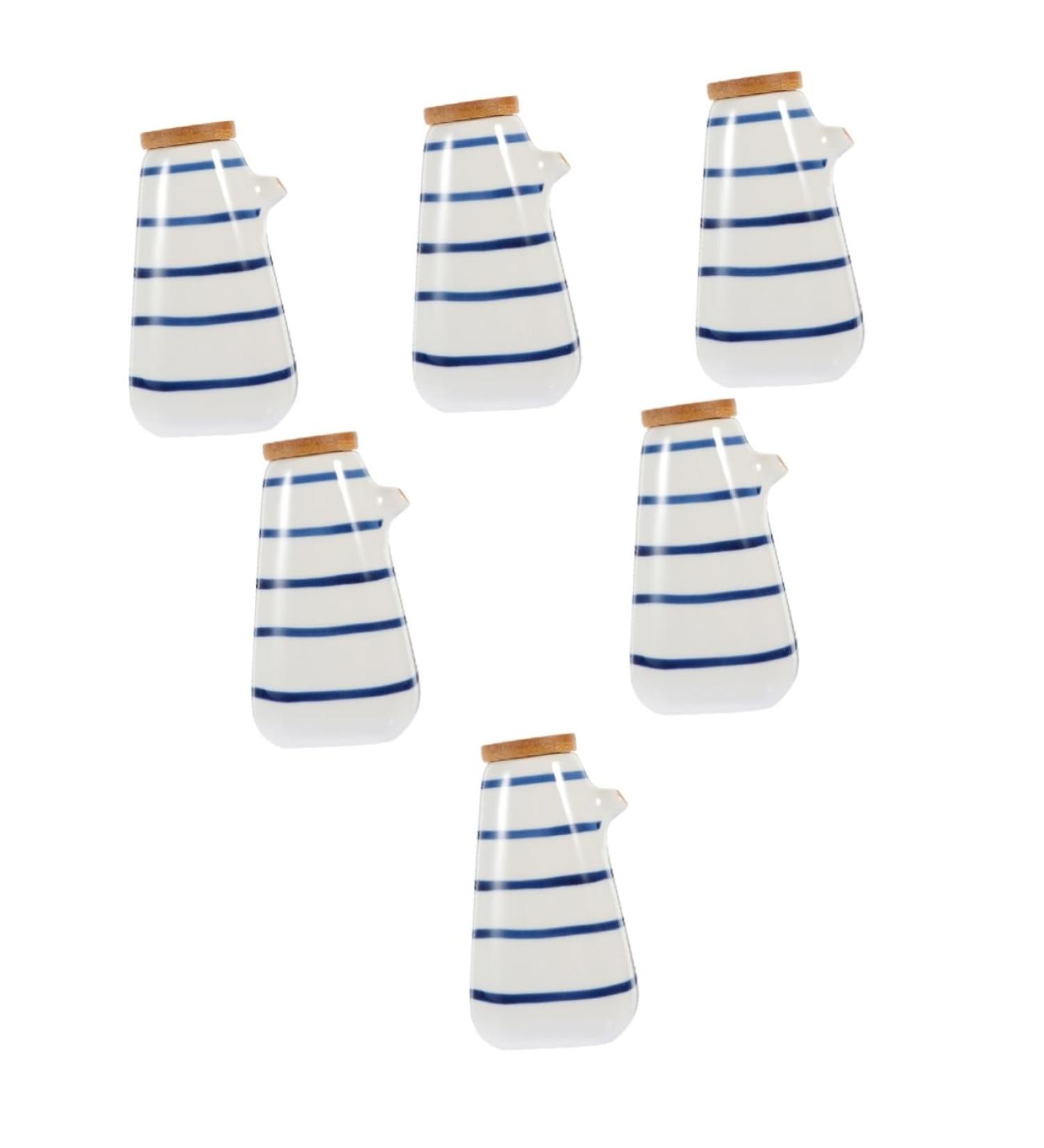 Zerodeko Terrarium Oil Dispenser 6pcs Kitchen Sauce Bottle Liquid White Soy Sauce Vinegar Olive Oil Dispenser Salad Dressing Container 13X7.5X4.3CMx6pcs Whitex6pcs - Buy Online on GoSupps.com