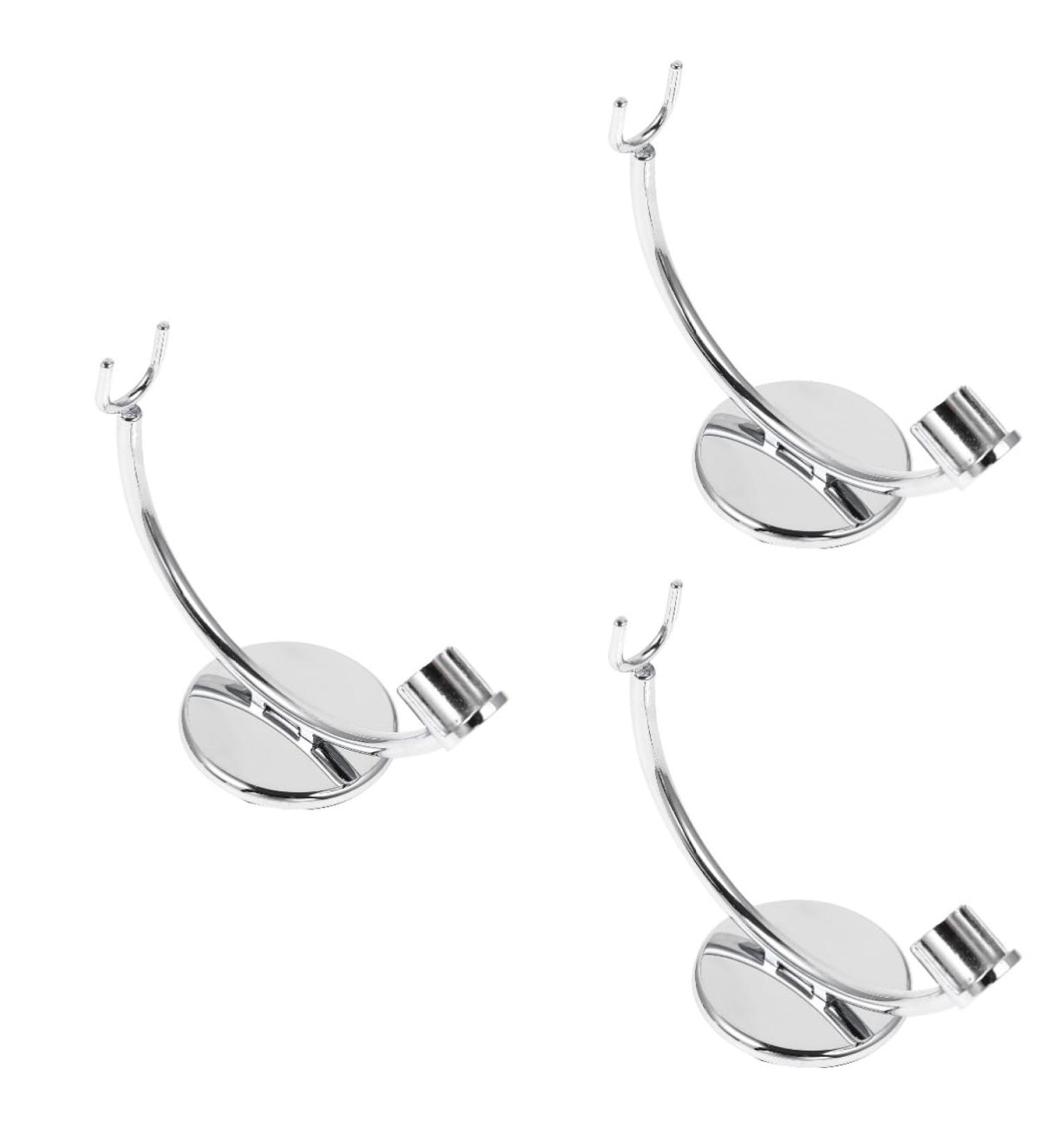 Beaupretty 3 StK Brush Holder - Zinc Alloy Shaving Brush Organizer for Safety Razor - Unique Silver Design - 10.5x8.7cm | International Shipping Available - Buy Online on GoSupps.com