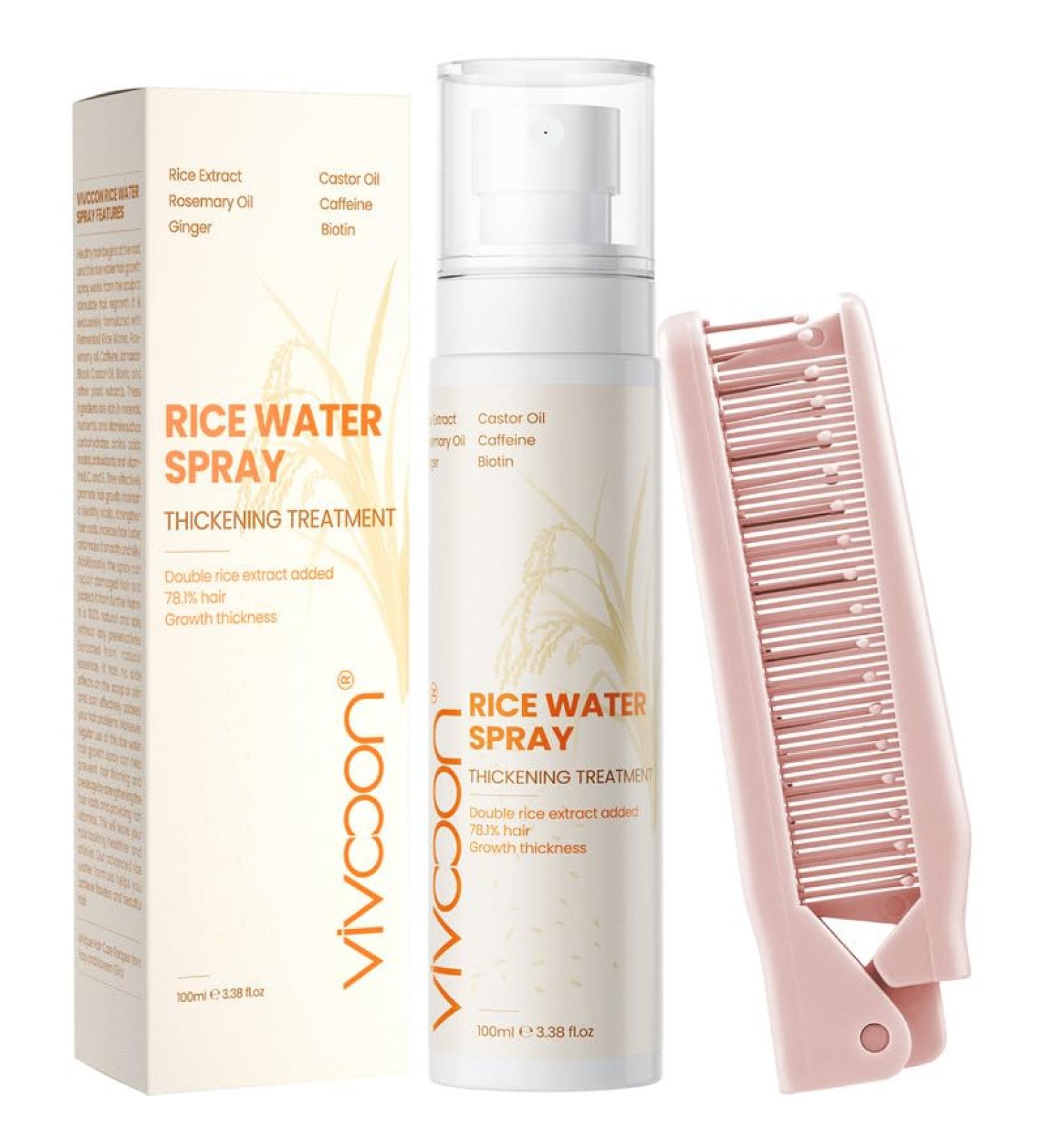Rice Water for Hair Growth - Rosemary & Ginger Infused | Moisturizing & Strengthening | 3.38 fl oz - Buy Online on GoSupps.com