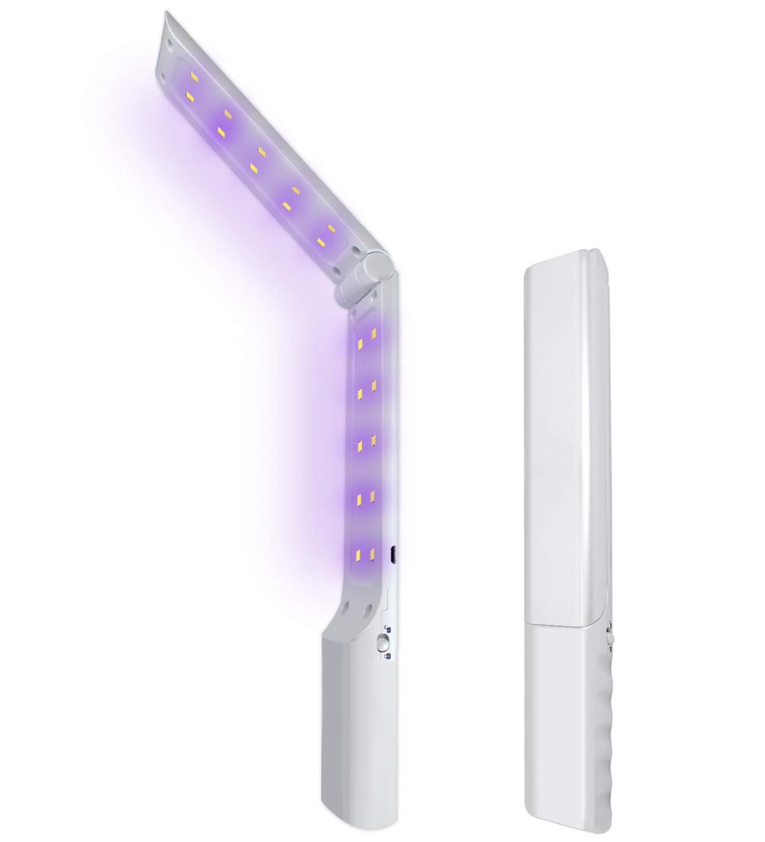 UVWANDX Portable UV Sanitizer Wand with 20 UVC Lights - Rechargeable & Foldable for Home, Work, and Travel - Kills 99% of Viruses, Germs, & Bacteria - Buy Online on GoSupps.com
