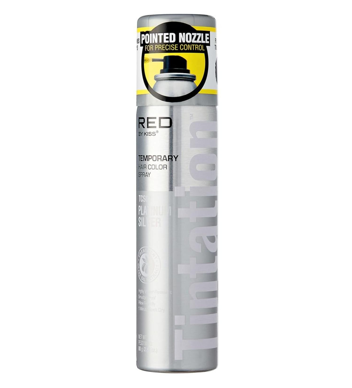 Kiss Tintation Temporary Color Spray Platinum Silver 2.82 Ounce (Pack of 3) - Buy Online on GoSupps.com