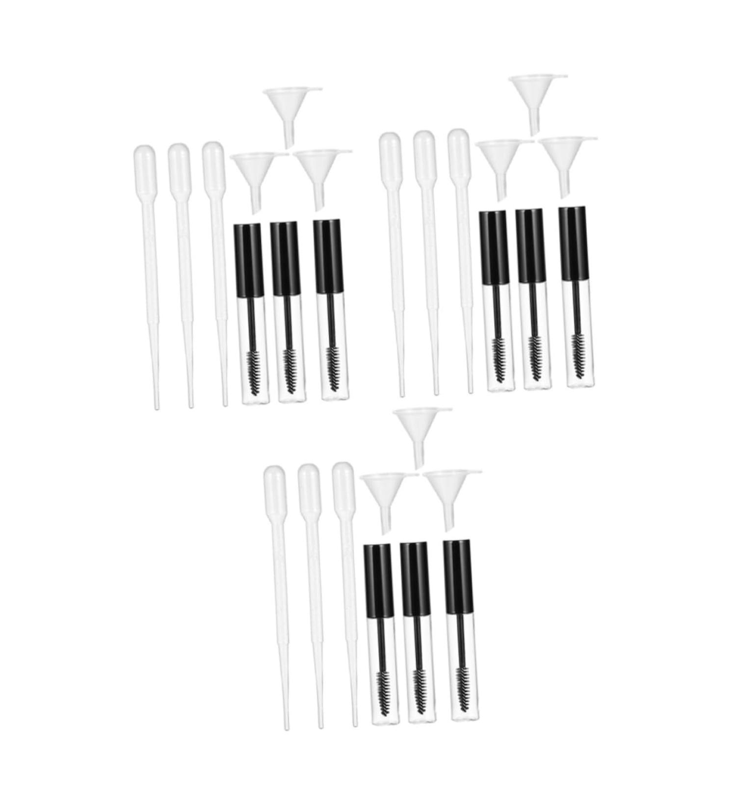 DRESSOOS 9 Set Empty Mascara Bottle Empty Mascara Tube Lotion Sample Tubes Eyelash Serum Tube Abs Transparent - Buy Online on GoSupps.com