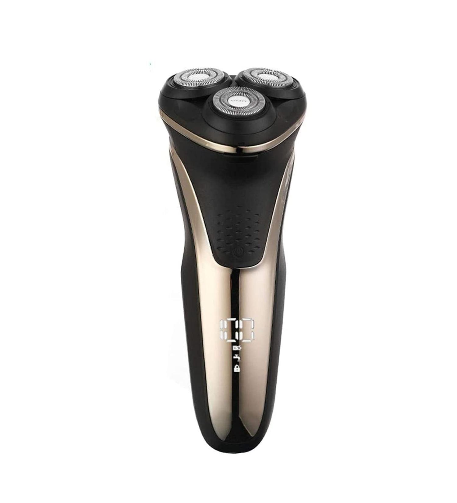 GeRRiT Electric Shaver for Men - Waterproof Cordless Rechargeable Rotary Razor with Pop-up Trimmer - Gold | International Shipping Available - Buy Online on GoSupps.com