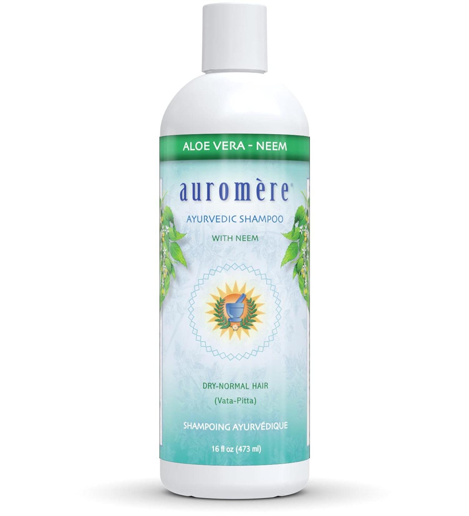 Auromere Ayurvedic Shampoo Aloe Vera Neem - Vegan | Cruelty-Free | Non-GMO | Natural | Gluten-Free | Sulfate-Free | Paraben-Free for Dry to Normal Hair (16 fl oz) - Buy Online on GoSupps.com