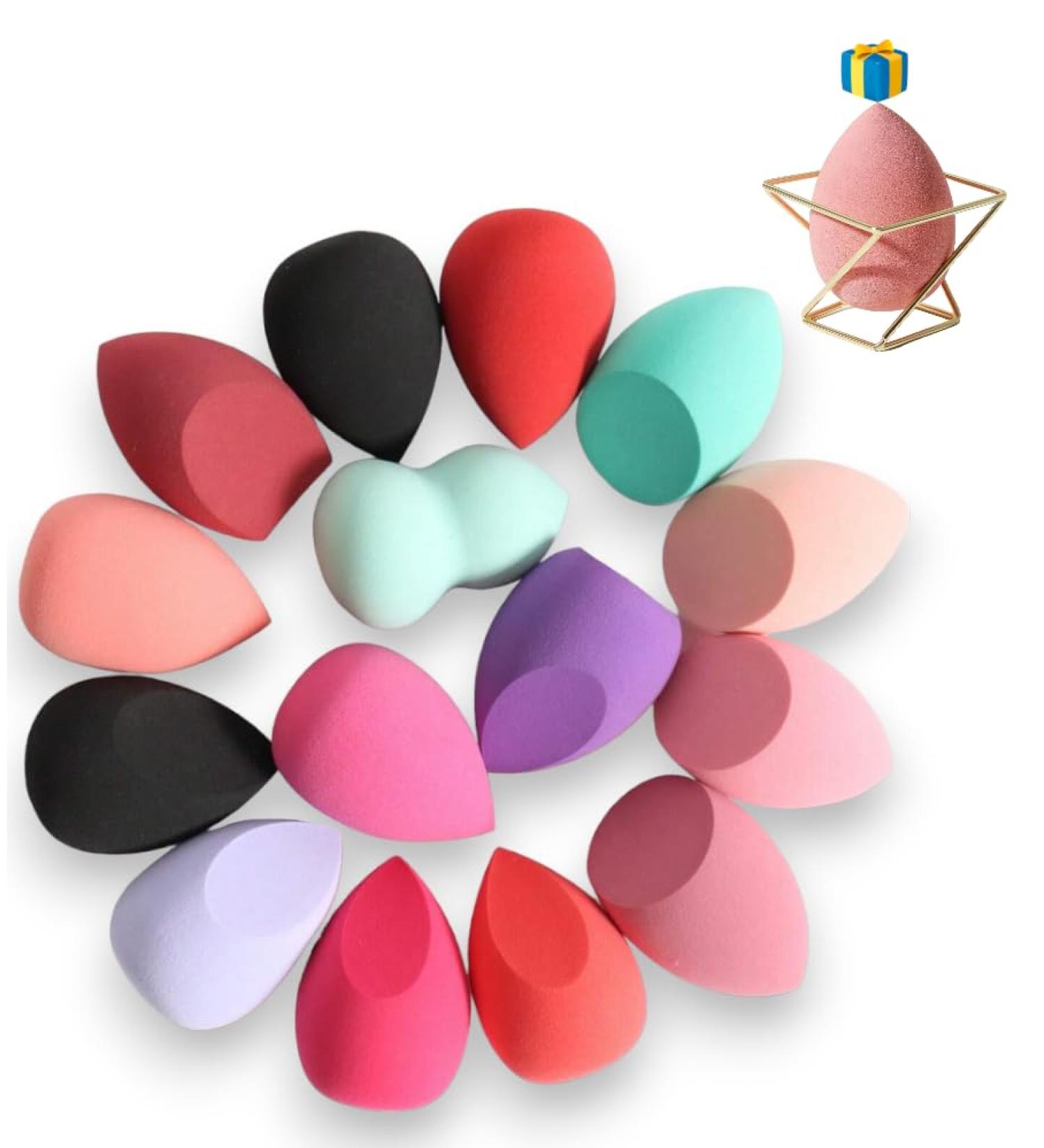 16-Piece Latex-Free Makeup Sponge Set | Professional Blender Tools for Foundation Concealer Eyeshadow & More | Perfect for Damp or Dry Use - Buy Online on GoSupps.com