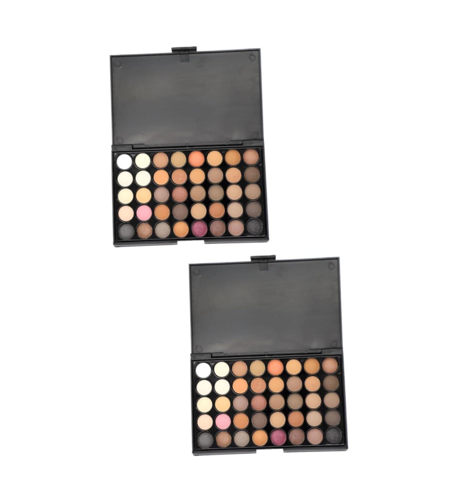 FRCOLOR 2pcs 40 Color Eye Shadow Palette - Premium Makeup for Smoky Looks | International Shipping Available - Buy Online on GoSupps.com