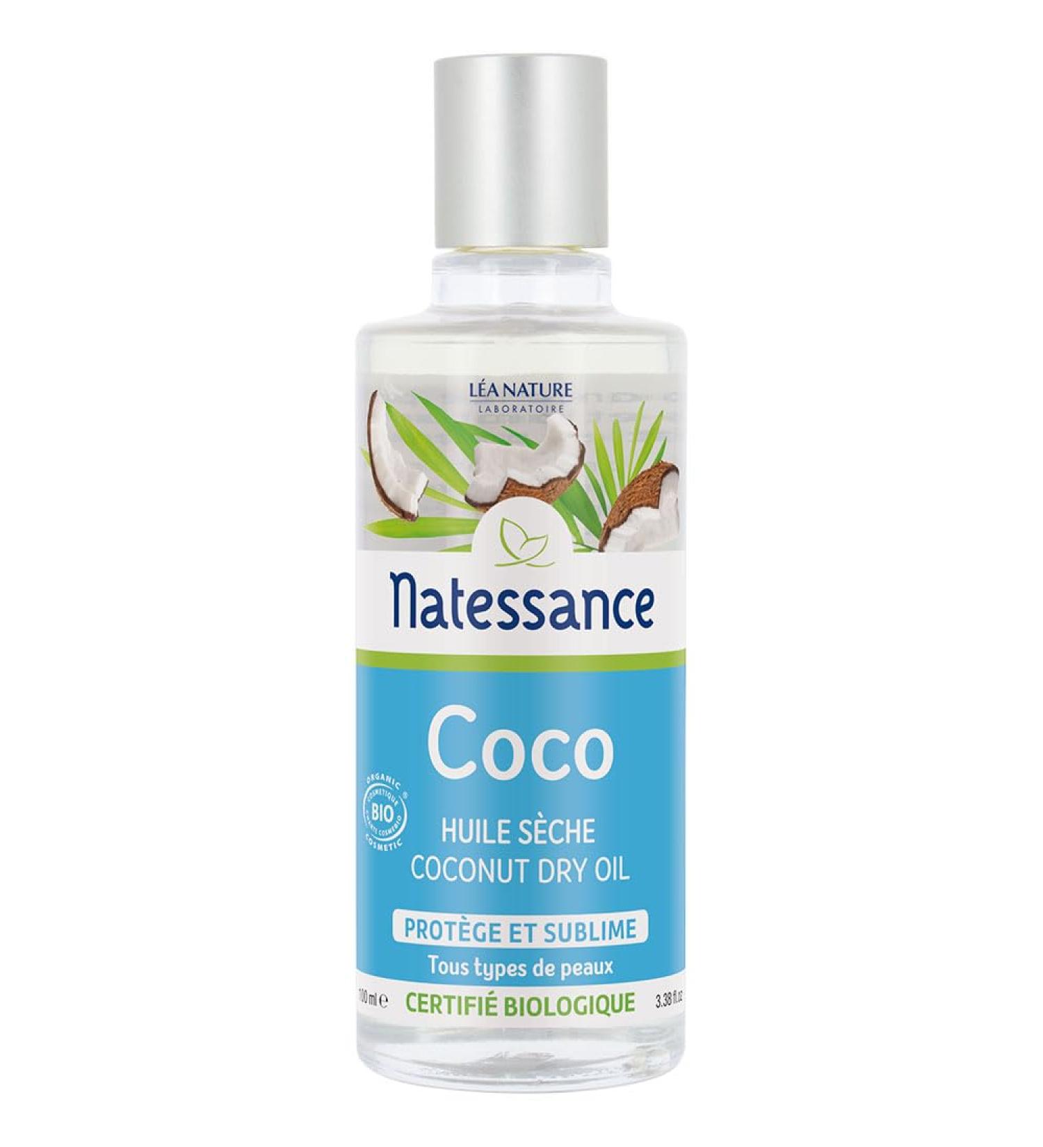 Natessance Organic Coconut Dry Oil 100 ml | Best Organic Cosmetics for Nourished Skin | International Shipping Available - Buy Online on GoSupps.com