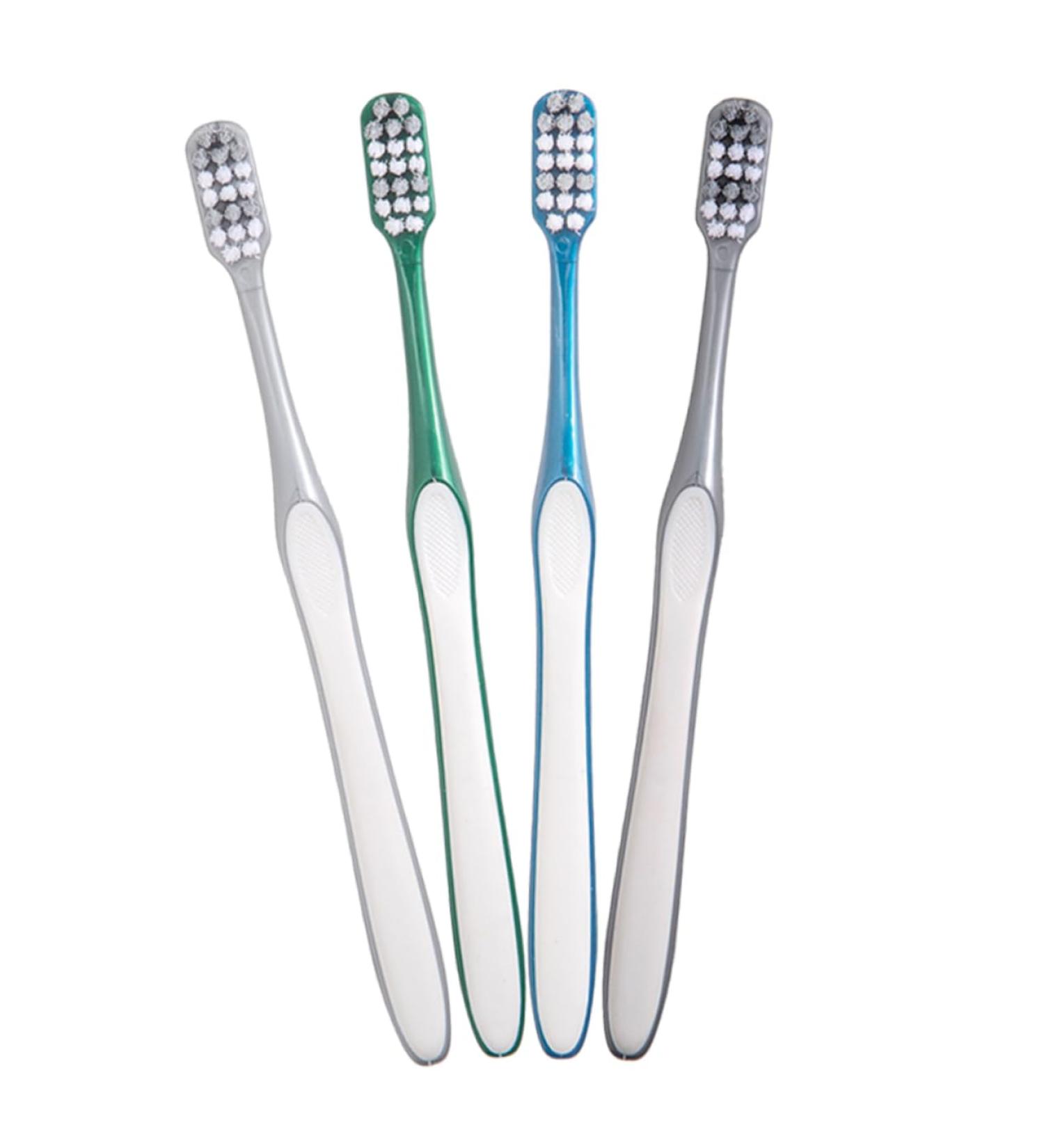 Buy Homsfou 4-Tooth Hygiene Toothbrush for Men - Lightweight Manual Travel Toothbrush | Adult Oral Care - Buy Online on GoSupps.com